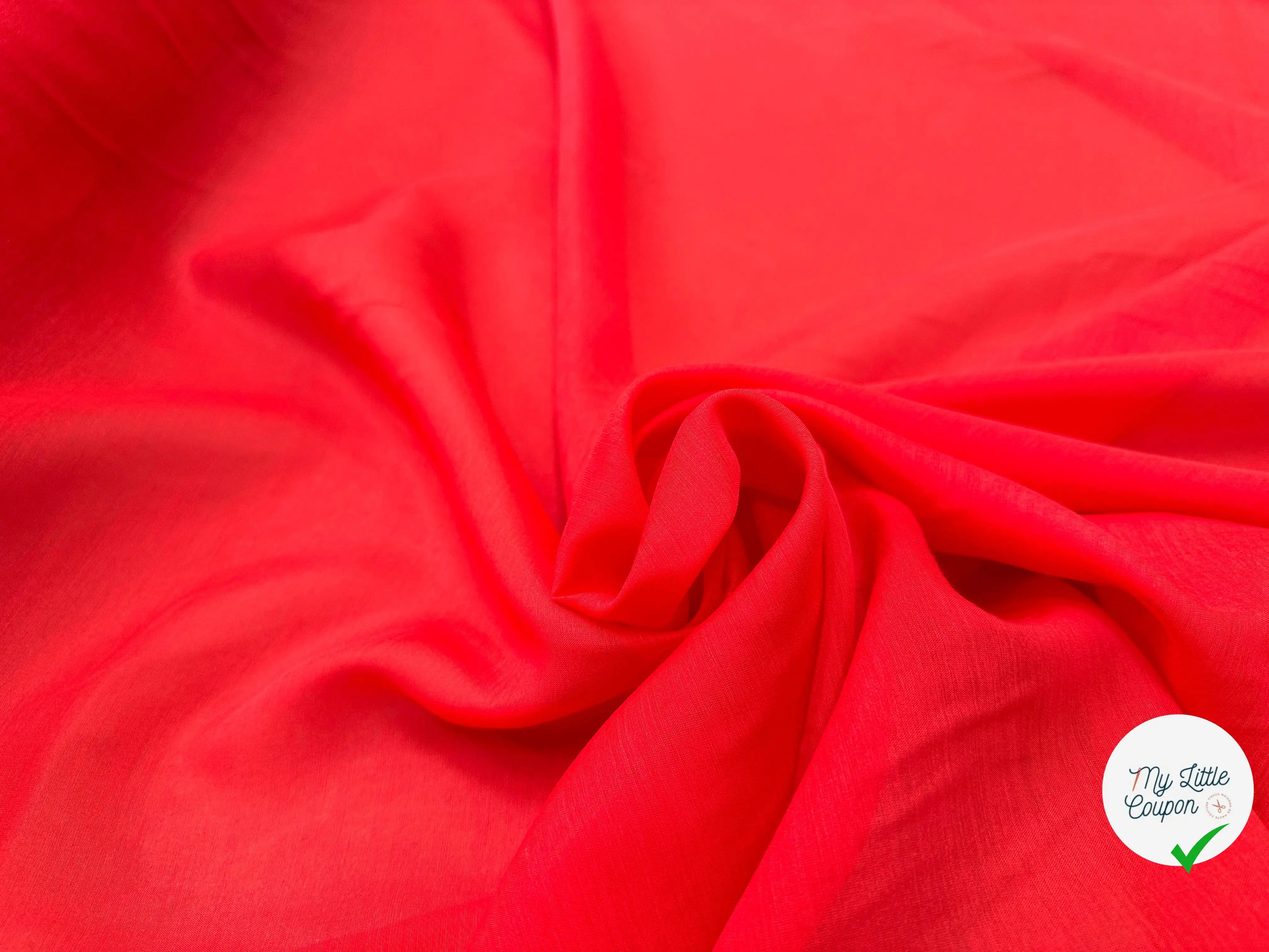 VOILE DE COTON SOIE ROUGE ULTRA DOUX - My Little Coupon