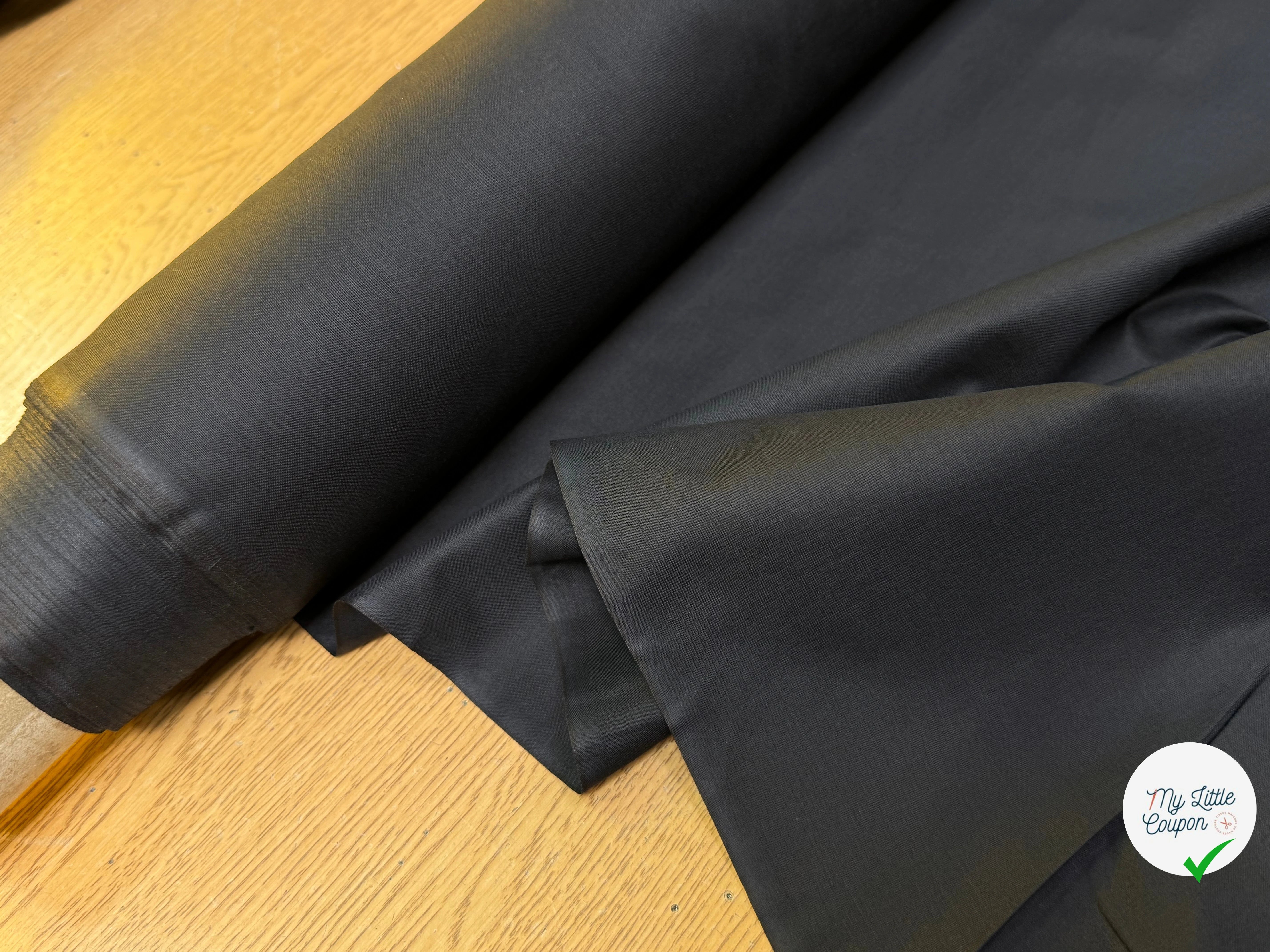 VOILE DE COTON SUPERBE NOIR 100% COTON - My Little Coupon