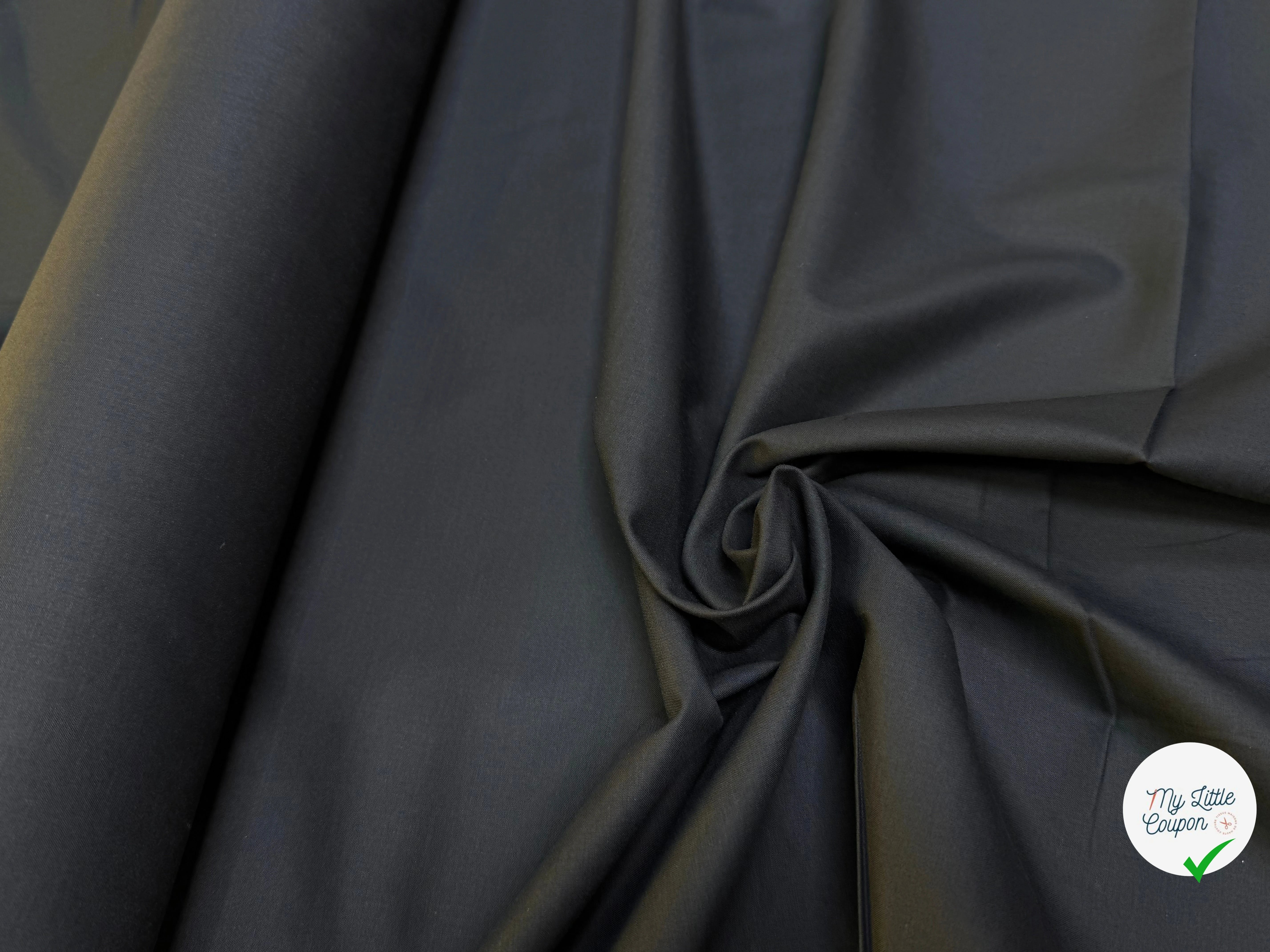 VOILE DE COTON SUPERBE NOIR 100% COTON - My Little Coupon