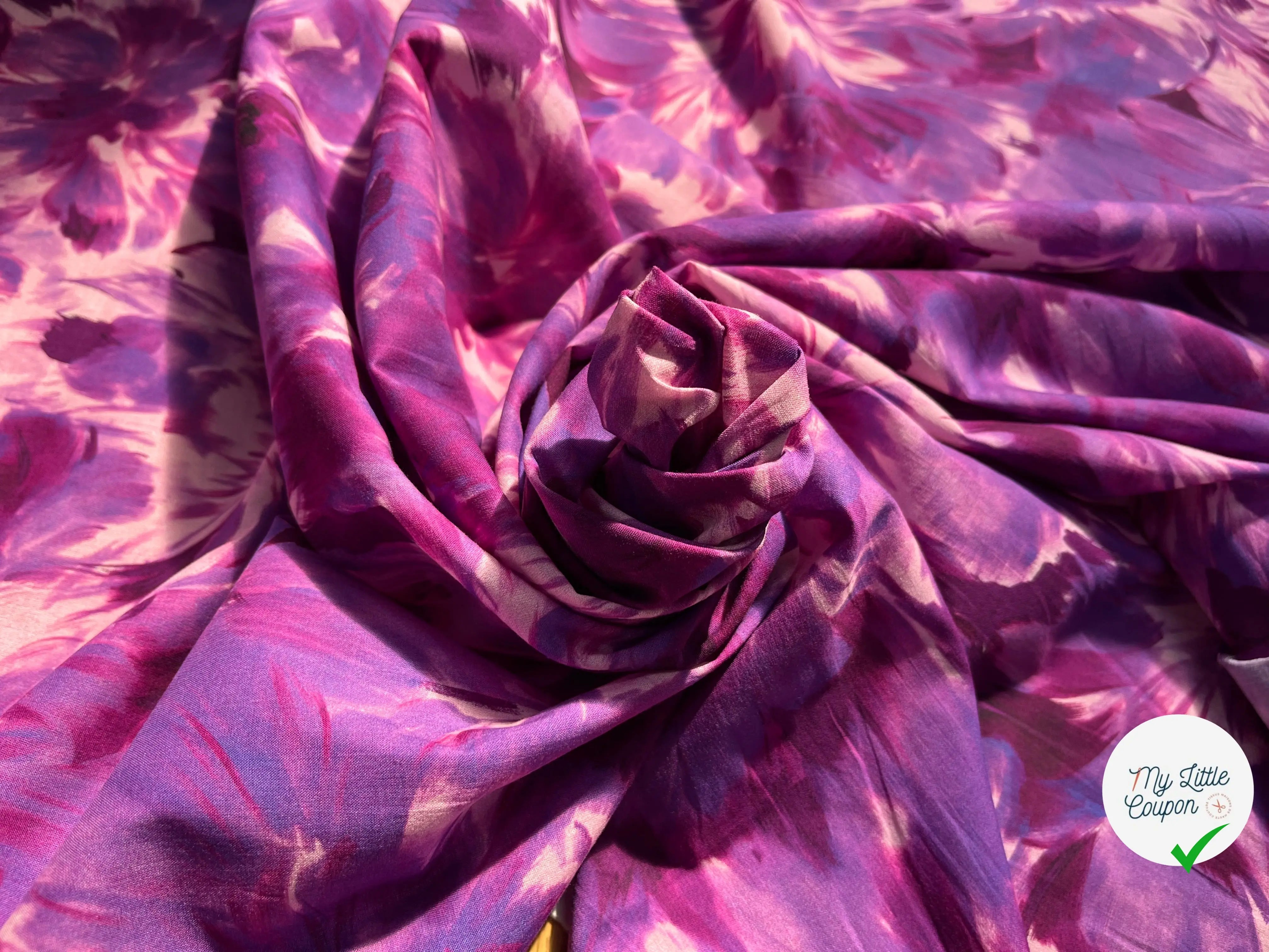 VOILE DE COTON TIE&DYE BLEU&VIOLET - My Little Coupon