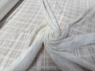VOILE DE COTON UNI BLANC BRODÉ TONS SUR TONS - My Little Coupon