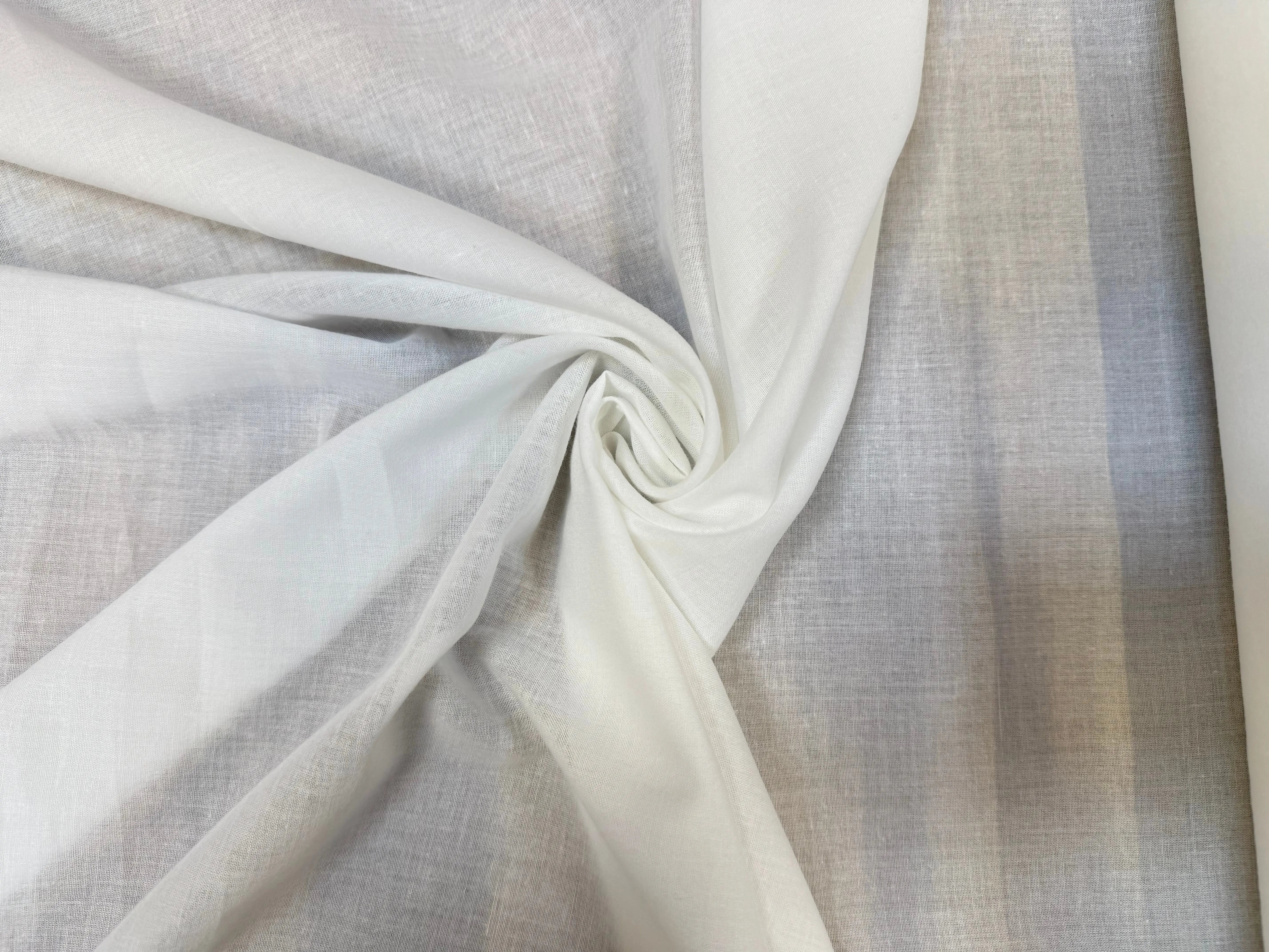 VOILE DE COTON UNI BLANC - My Little Coupon
