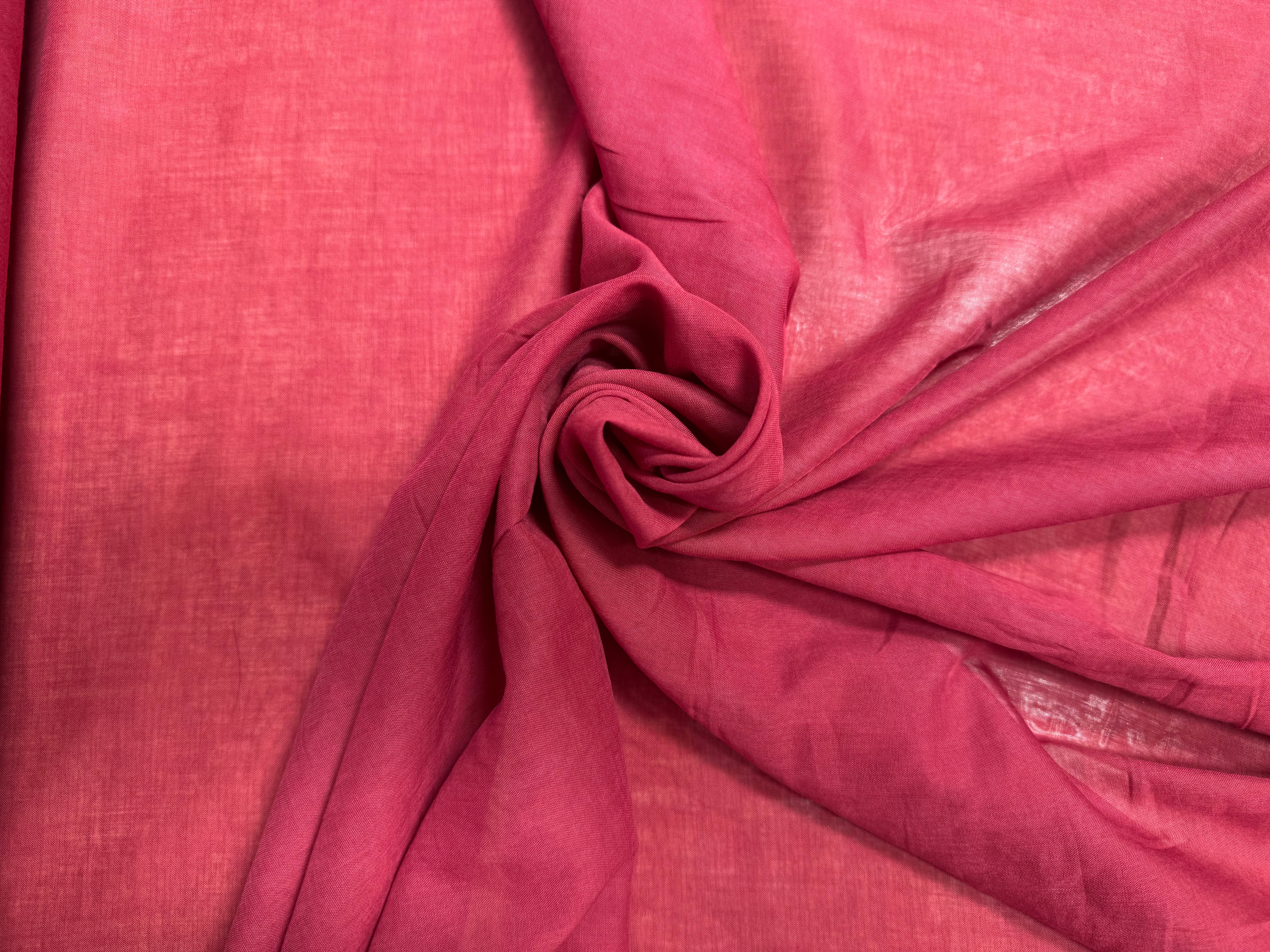 VOILE DE COTON UNI ROUGE BORDEAUX - My Little Coupon