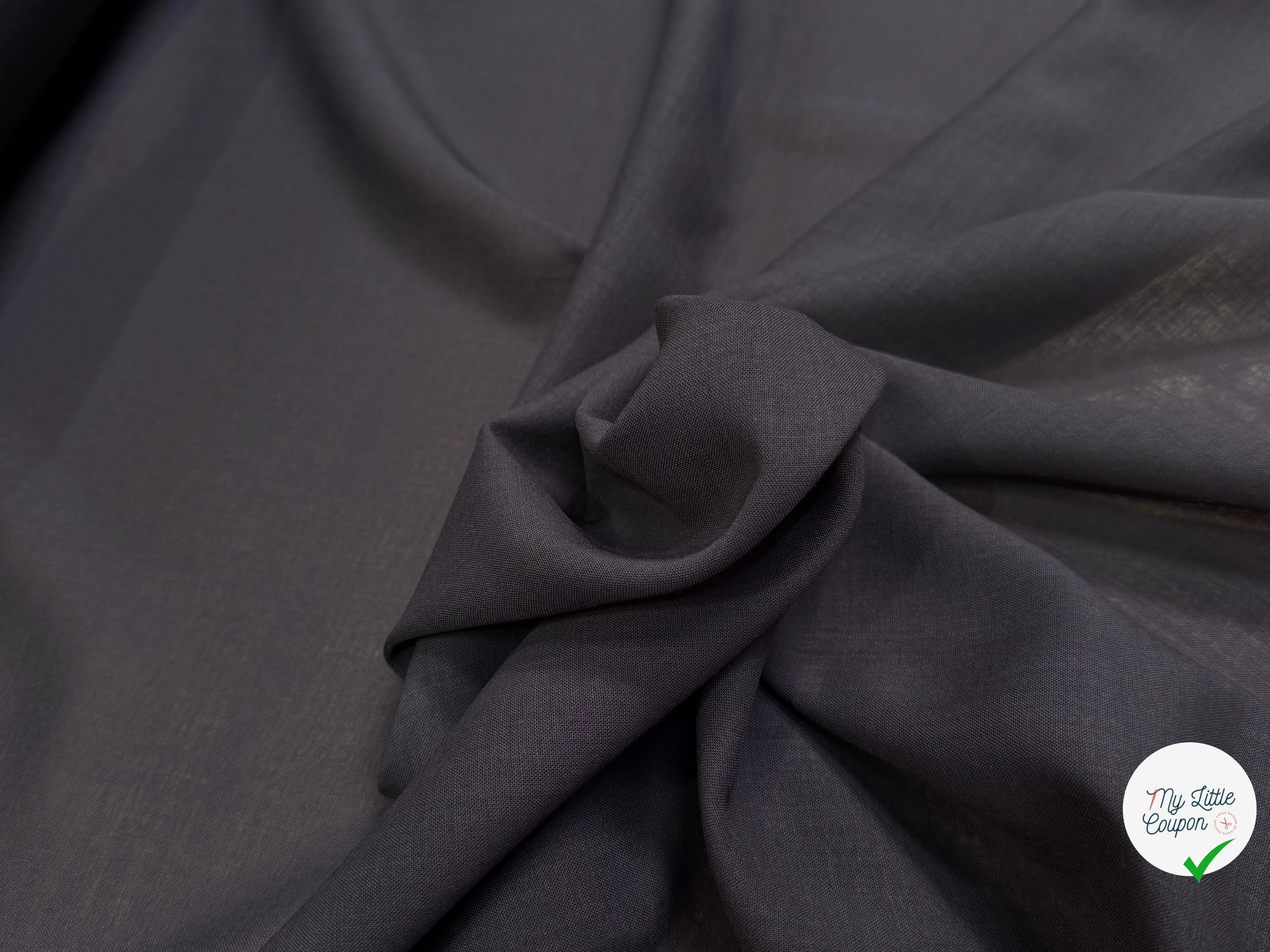 VOILE DE LAINE BELLE DENSITÉ NAVY GRIS 86% LAINE VIERGE - My Little Coupon