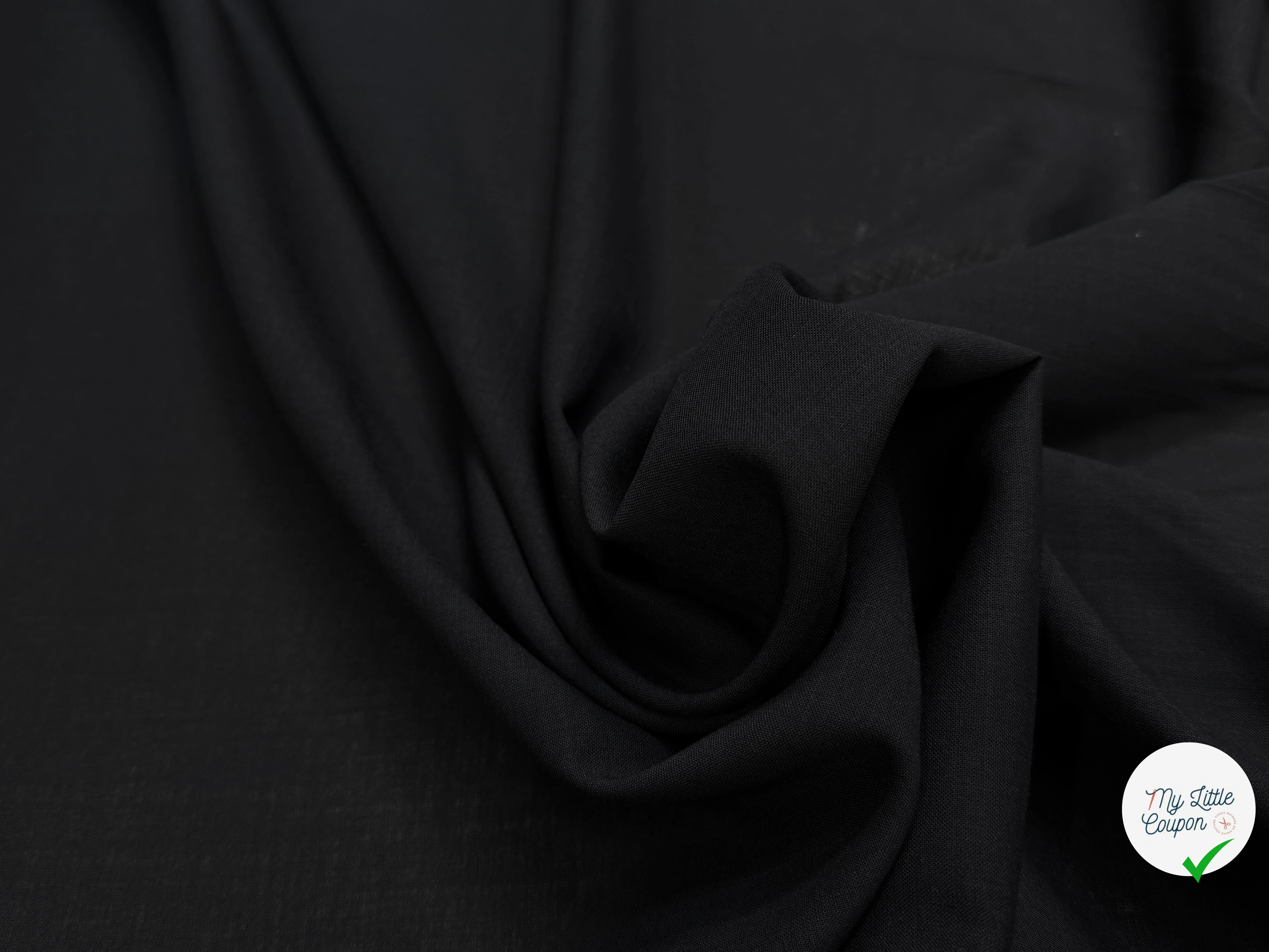 VOILE DE LAINE BELLE DENSITÉ NOIR 86% LAINE VIERGE - My Little Coupon