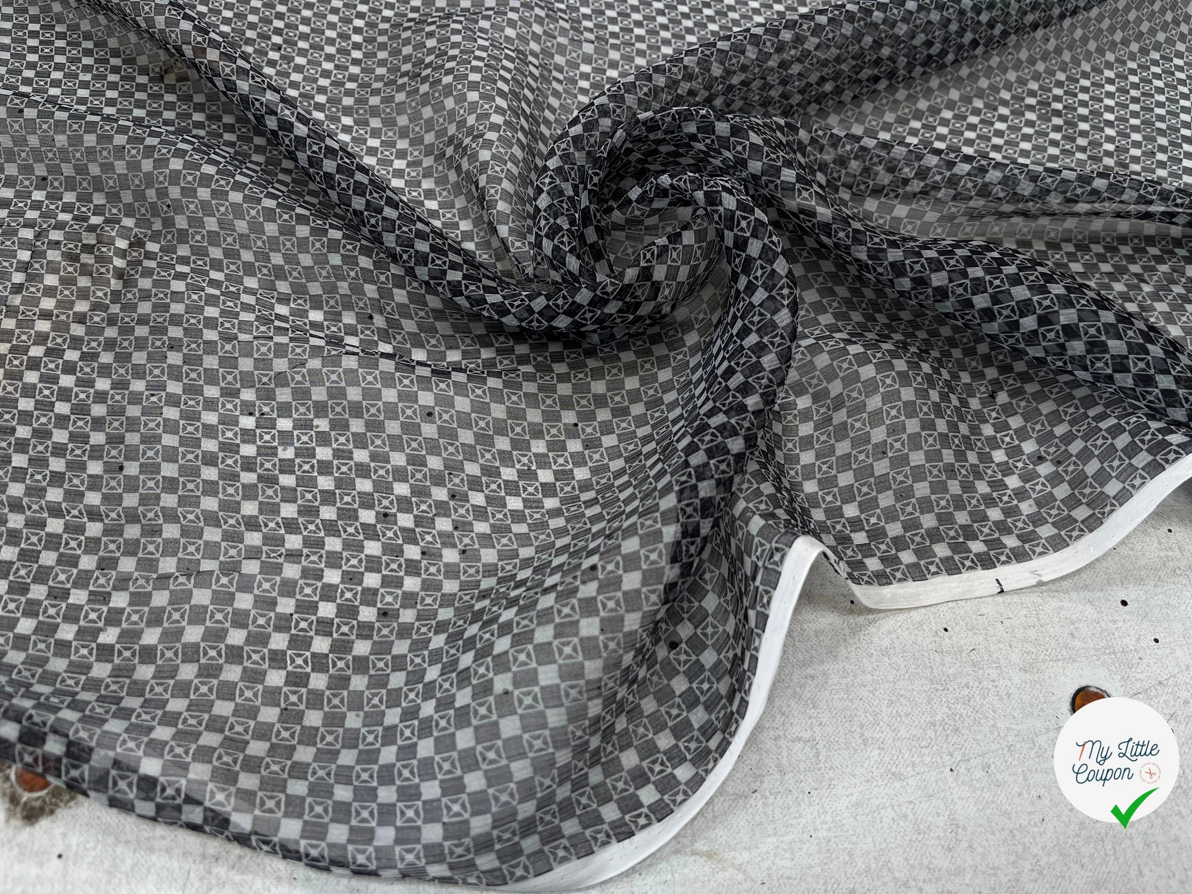 VOILE DE SOIE CARREAUX GÉOMETRIE - My Little Coupon