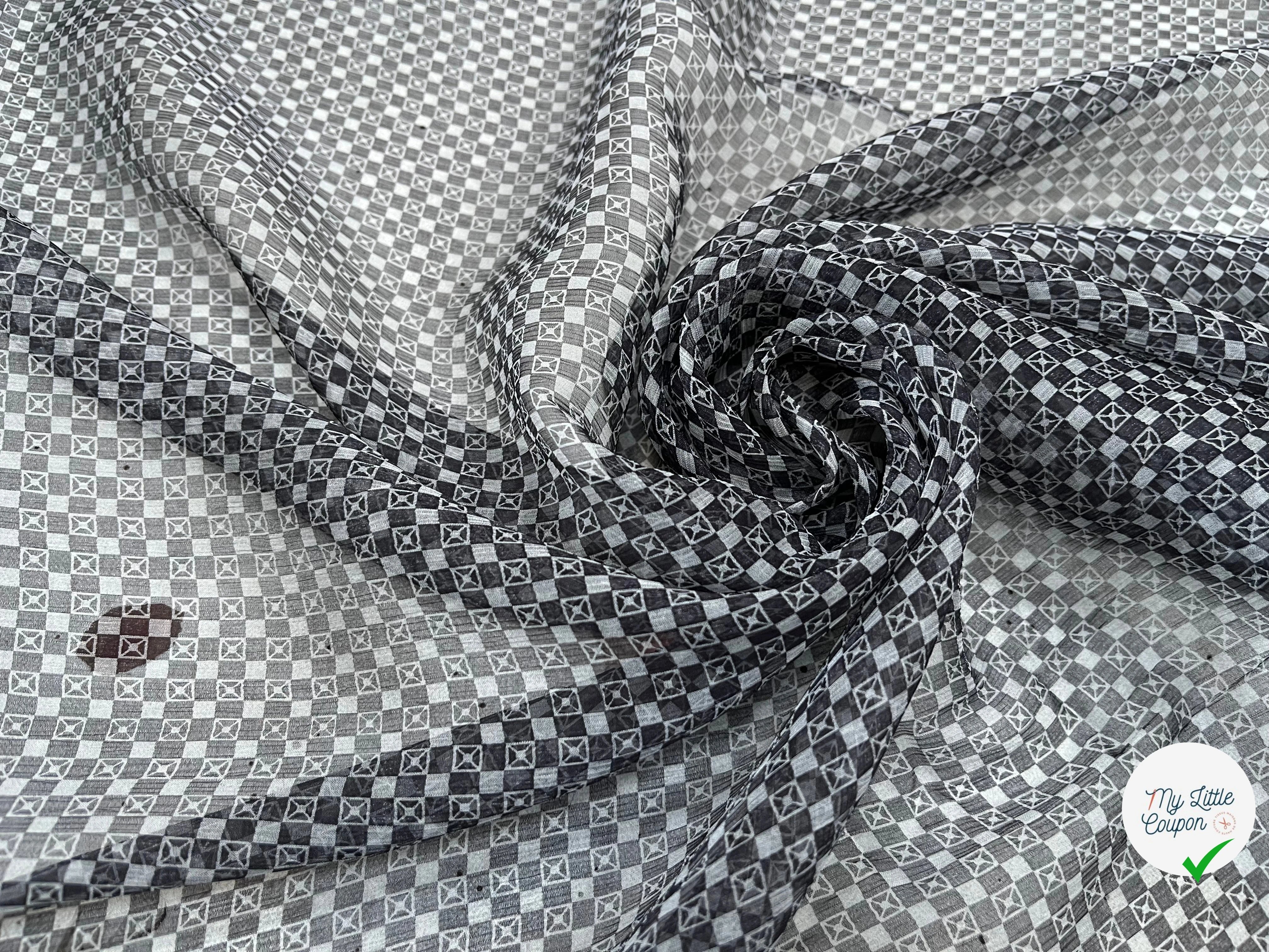 VOILE DE SOIE CARREAUX GÉOMETRIE - My Little Coupon