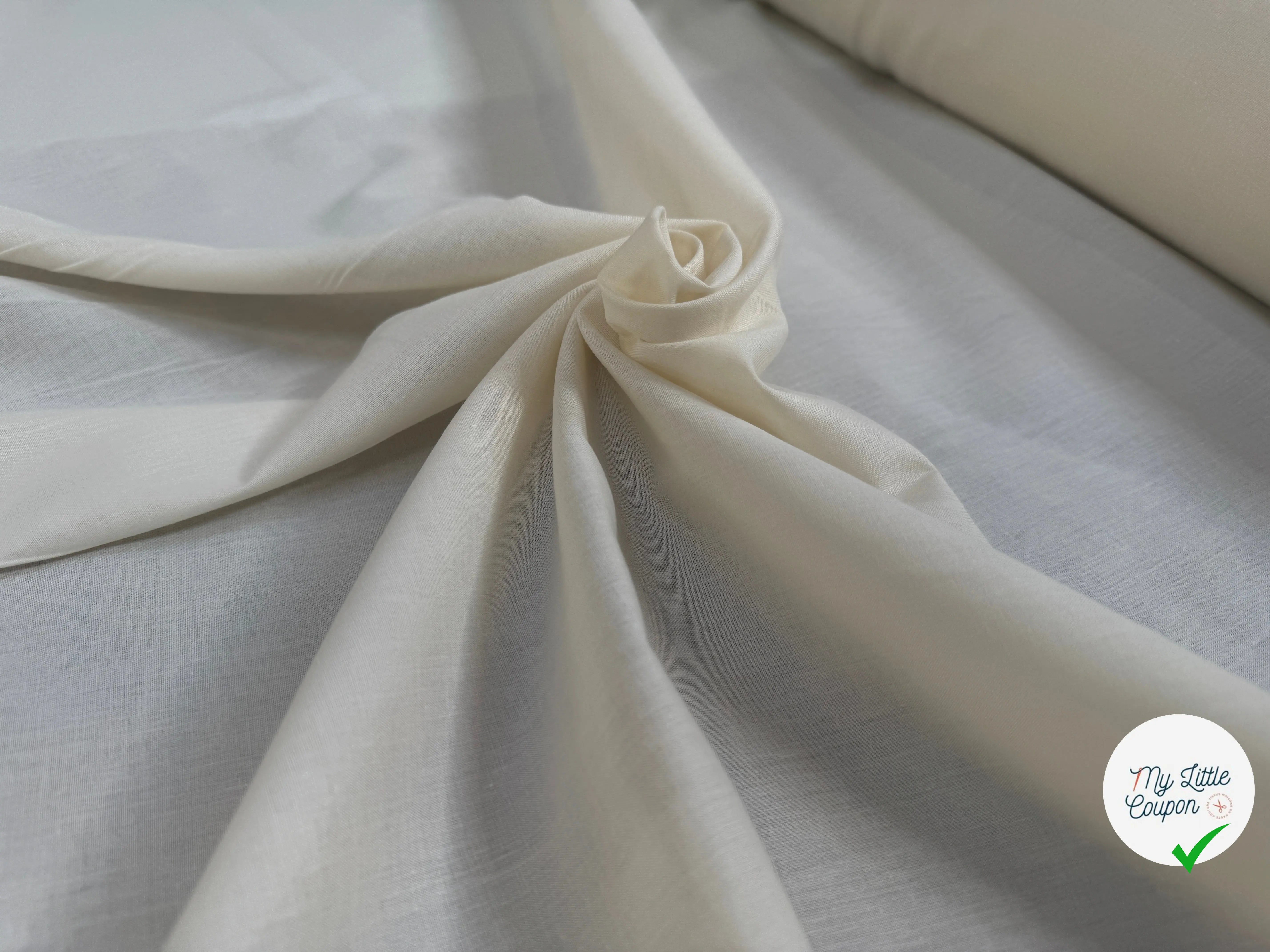 VOILE DE VISCOSE IVOIRE - My Little Coupon
