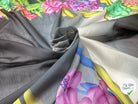 VOILE EMERISÉ COTON SOIE BASES DE FLEURS - My Little Coupon
