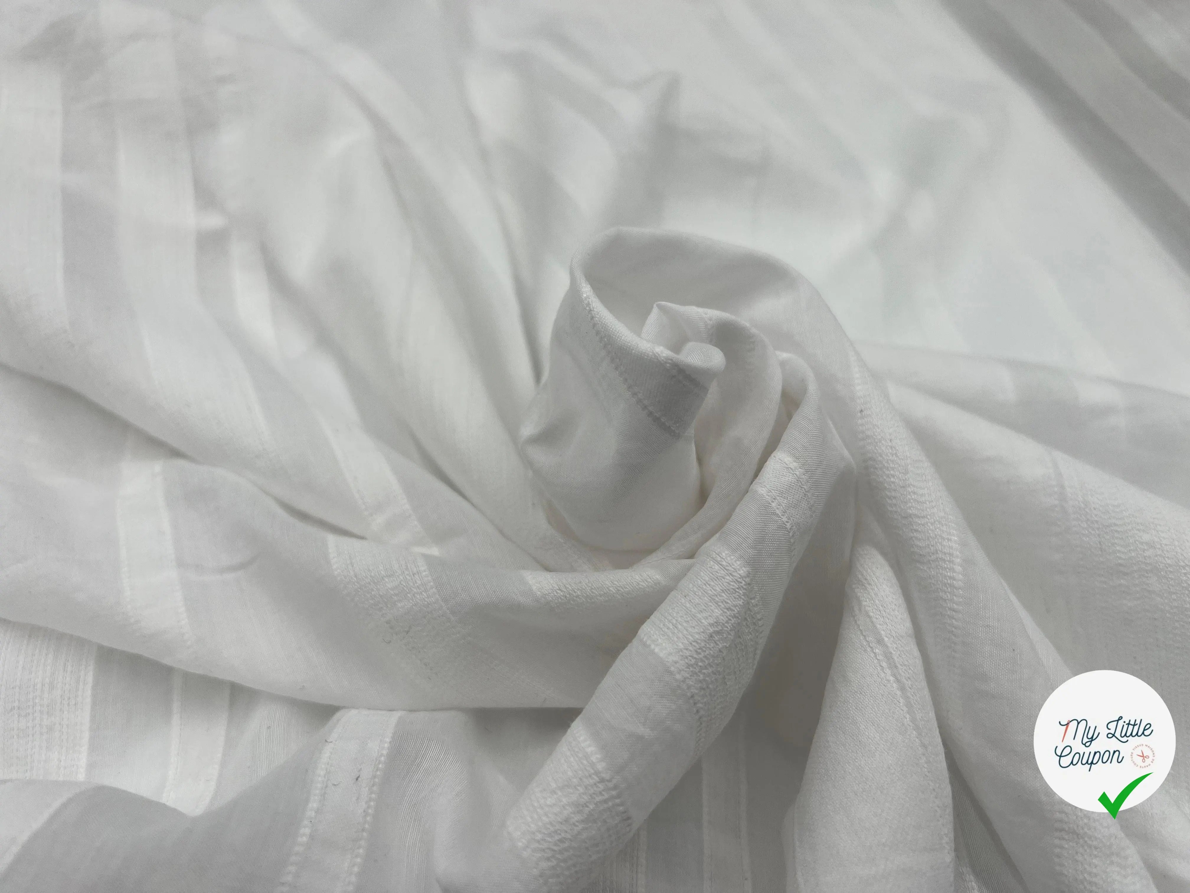 VOILE RAYONS BAYADÈRES TISSÉ TEINT - My Little Coupon - tissu - coudre