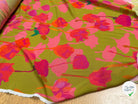 VOILE VISCOSE SOIE IMPRIMÉ FLORAL ROUGE SILK JOURDETE - My Little Coupon