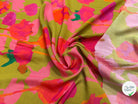 VOILE VISCOSE SOIE IMPRIMÉ FLORAL ROUGE SILK JOURDETE - My Little Coupon