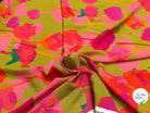 VOILE VISCOSE SOIE IMPRIMÉ FLORAL ROUGE SILK JOURDETE - My Little Coupon