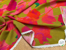 VOILE VISCOSE SOIE IMPRIMÉ FLORAL ROUGE SILK JOURDETE - My Little Coupon