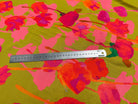 VOILE VISCOSE SOIE IMPRIMÉ FLORAL ROUGE SILK JOURDETE - My Little Coupon