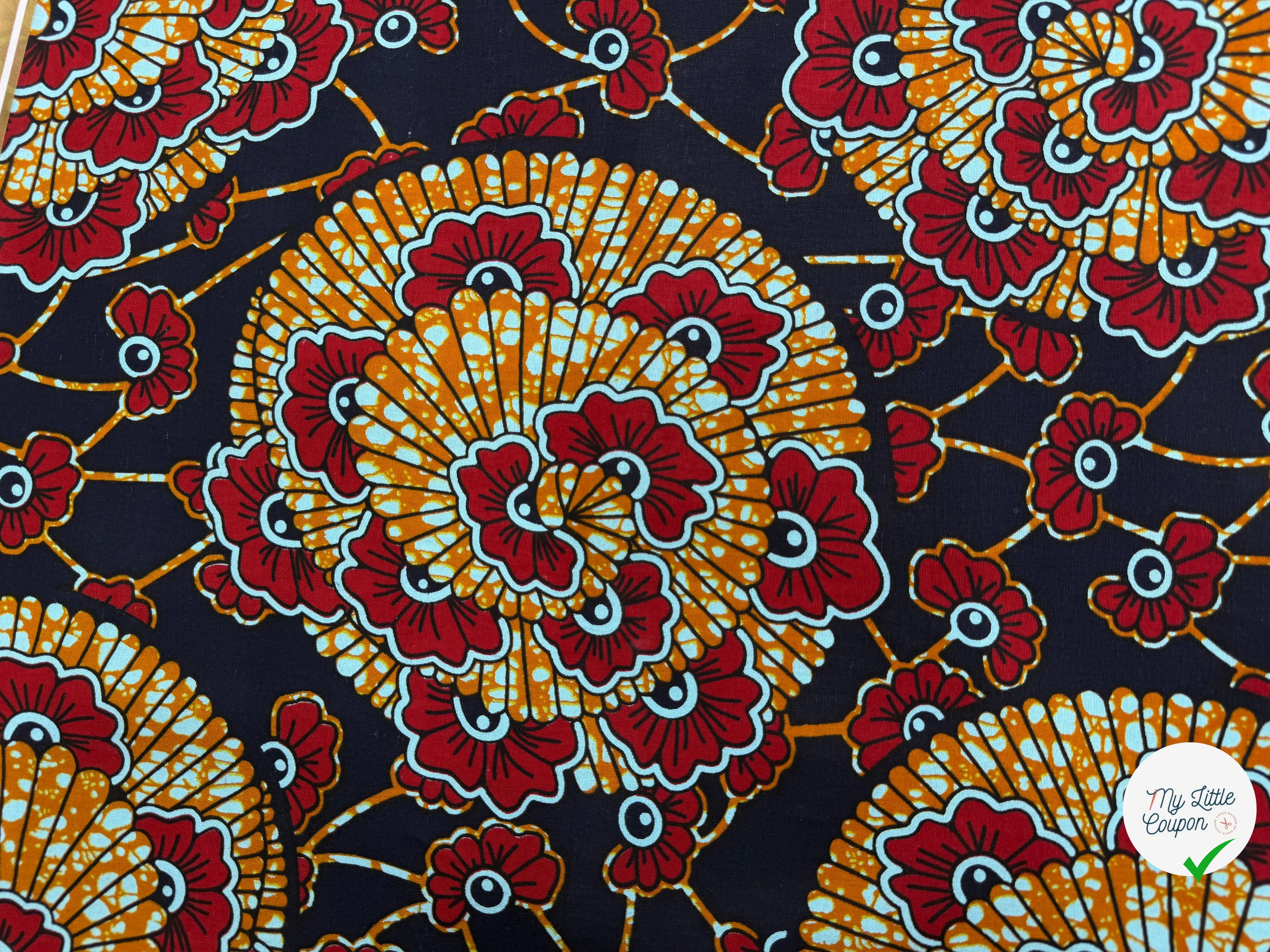 WAX COTON 82105 NOIR ROUGE 112 CM - My Little Coupon