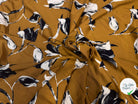 WOOLPEACH FLEURS DE PEINTURE BLANCHE FOND OCRE JAUNE - My Little Coupon