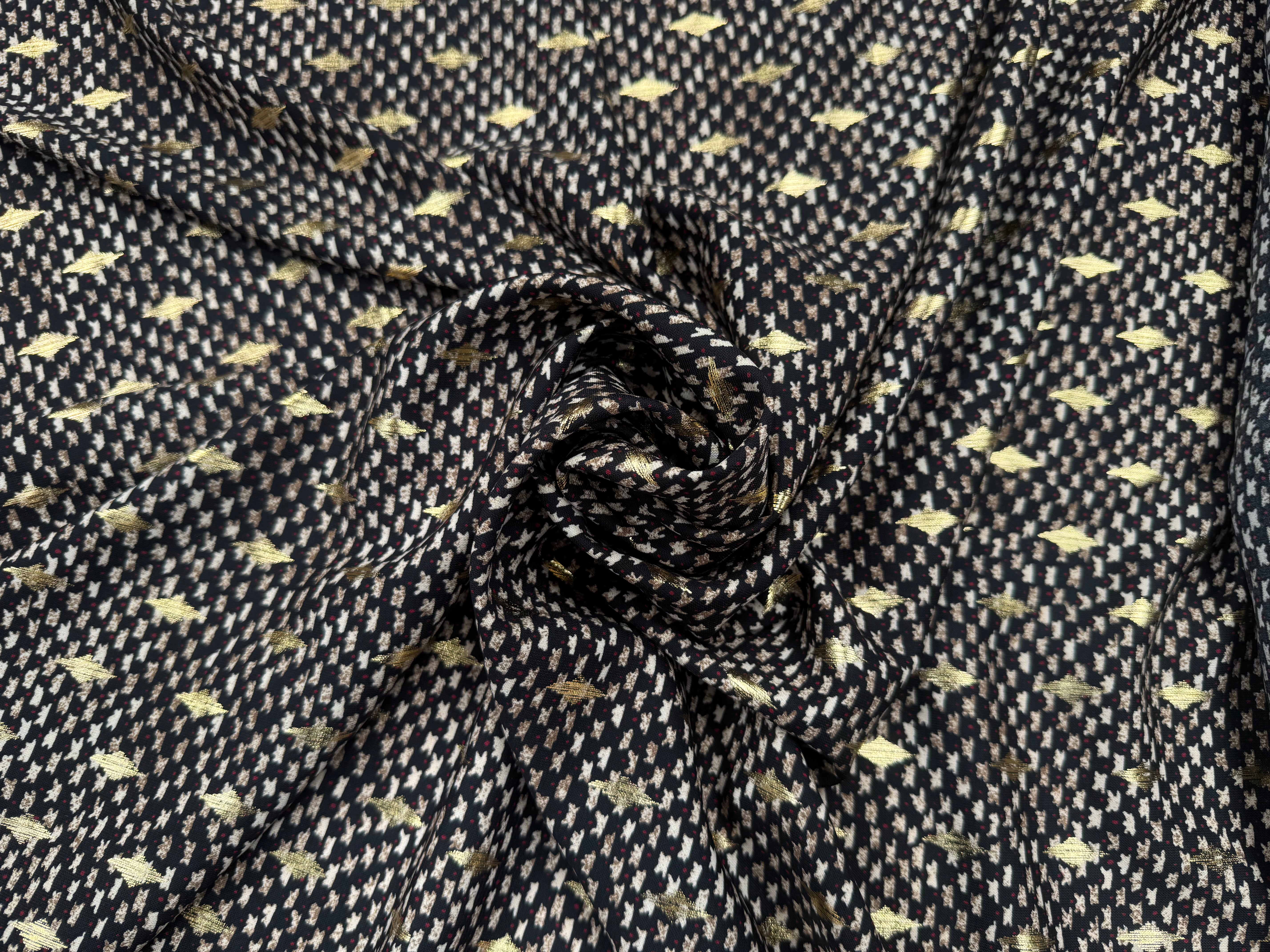 WOOLPEACH FOND NOIR MOTIFS MARRON AVEC DETAILS DORE - My Little Coupon
