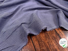 COTON LEGER LEGERMENT GAUFFRE PETIT CARREAUX BLEU - My Little Coupon