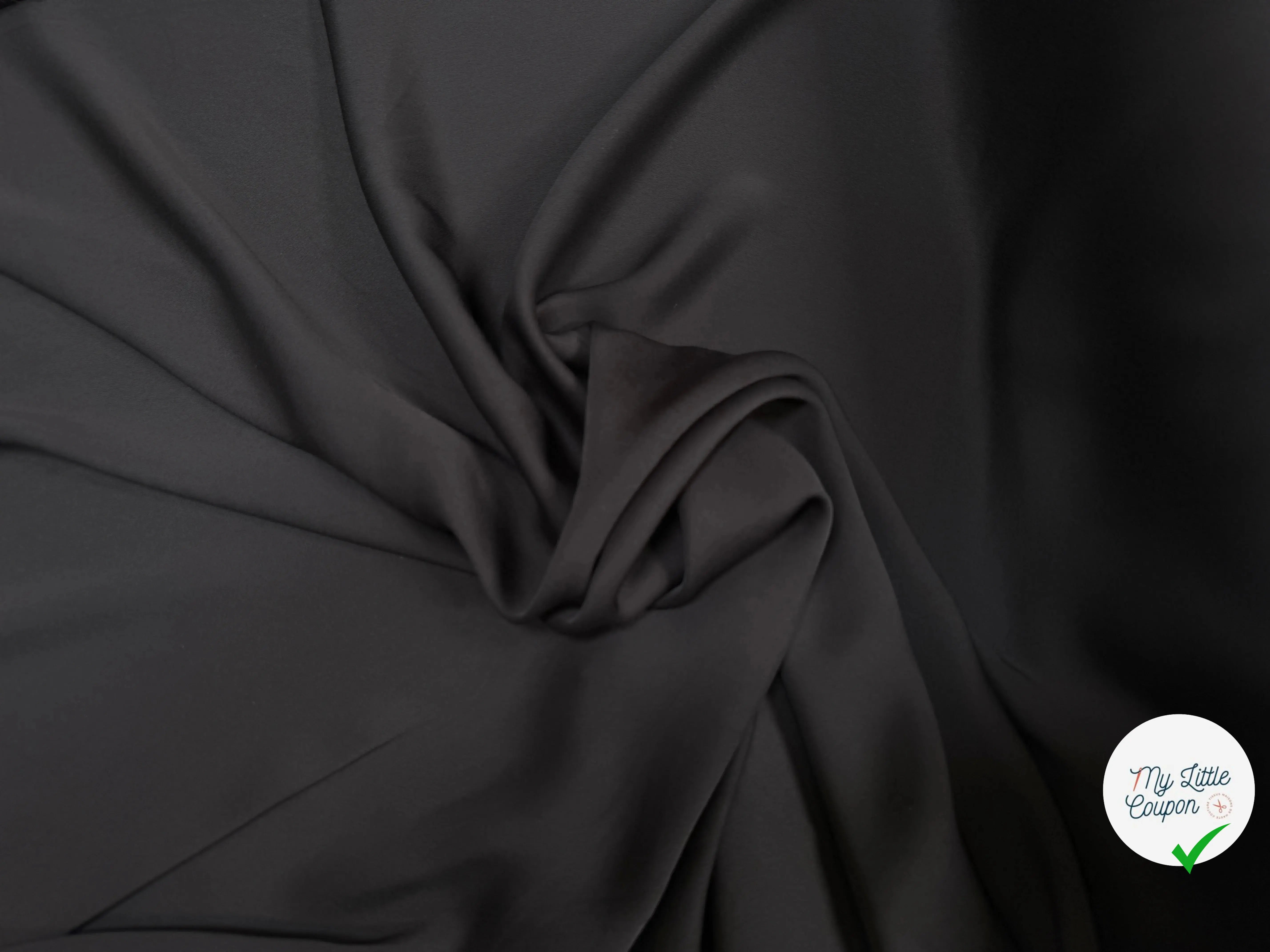 CRÊPE ENVERS SATIN NOIR ITALIEN - My Little Coupon