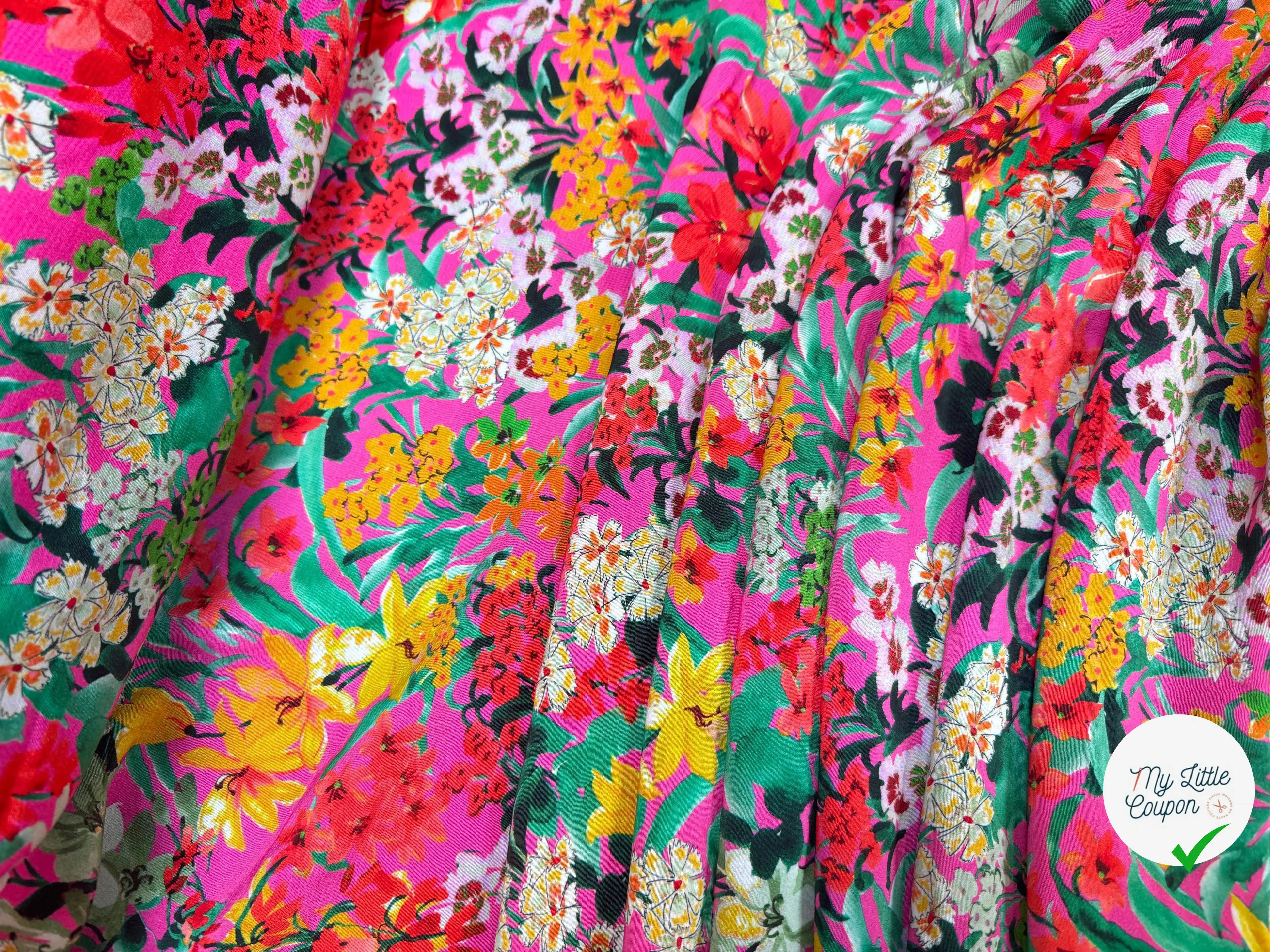 CREPE VISCOSE A FLEURS - My Little Coupon