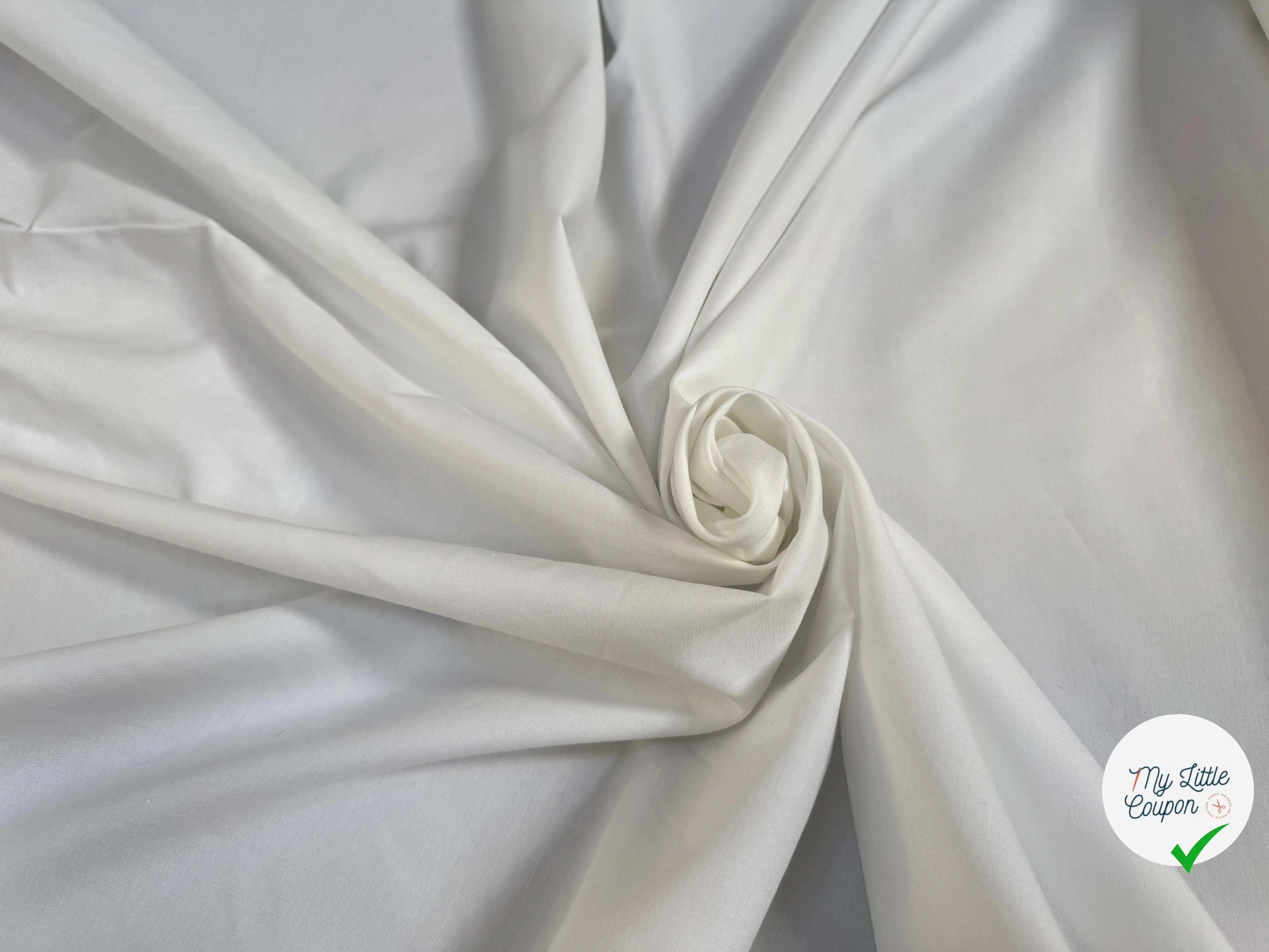 GABARDINE DE COTON BLANC - My Little Coupon