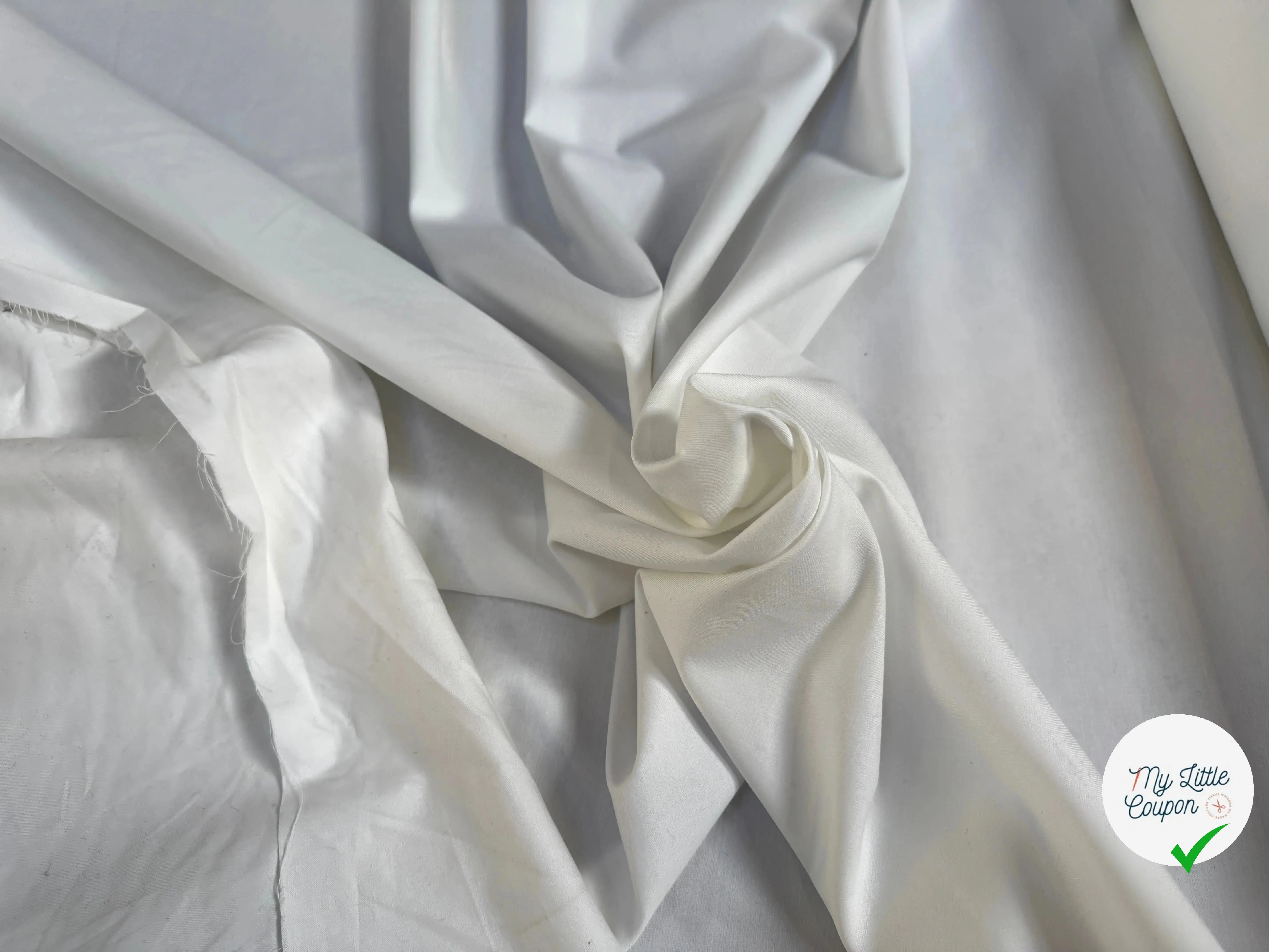 GABARDINE DE COTON BLANC - My Little Coupon