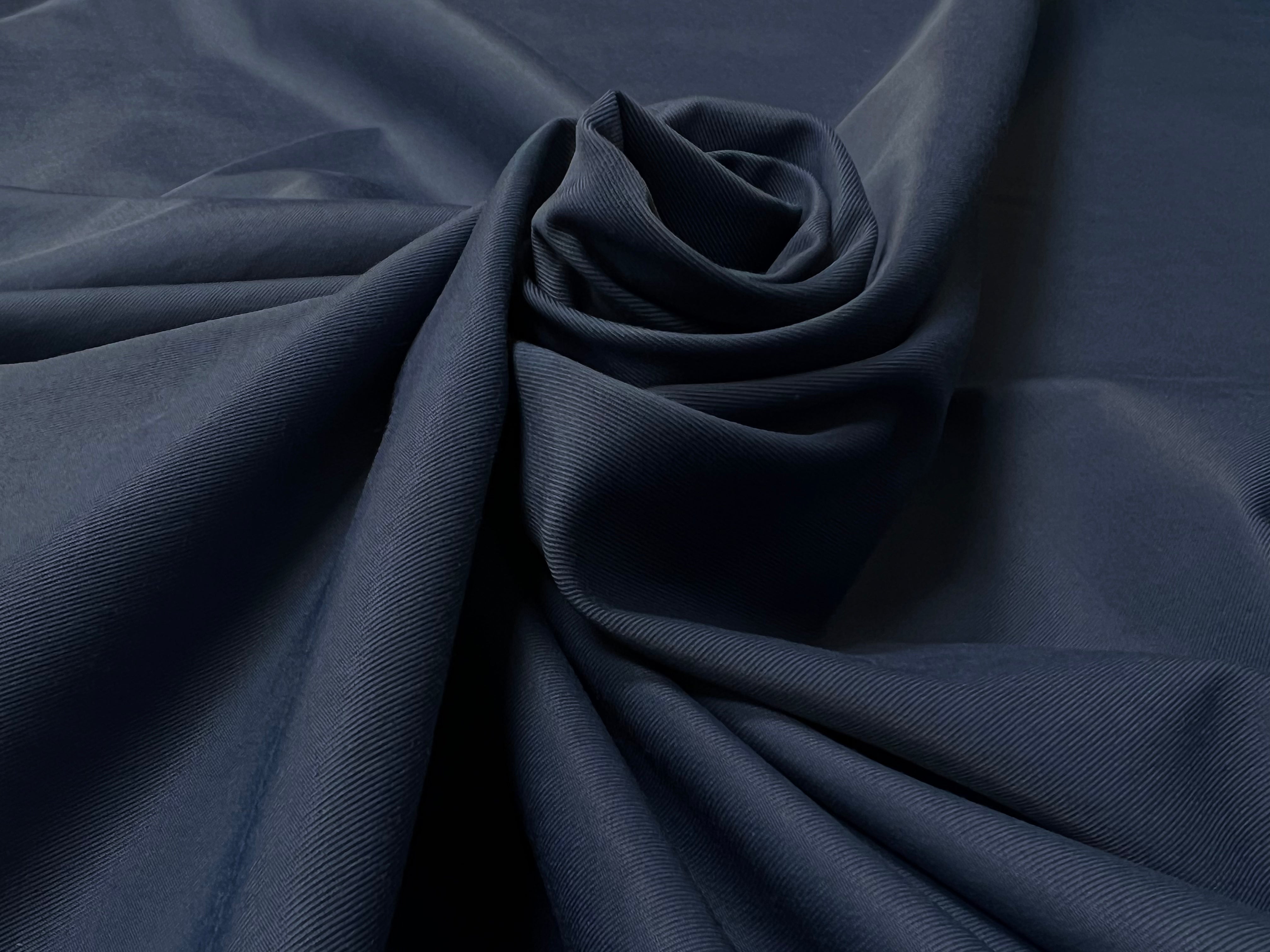 (chute) GABARDINE DE COTON PEIGNÉE ENDUITE BLEU - My Little Coupon