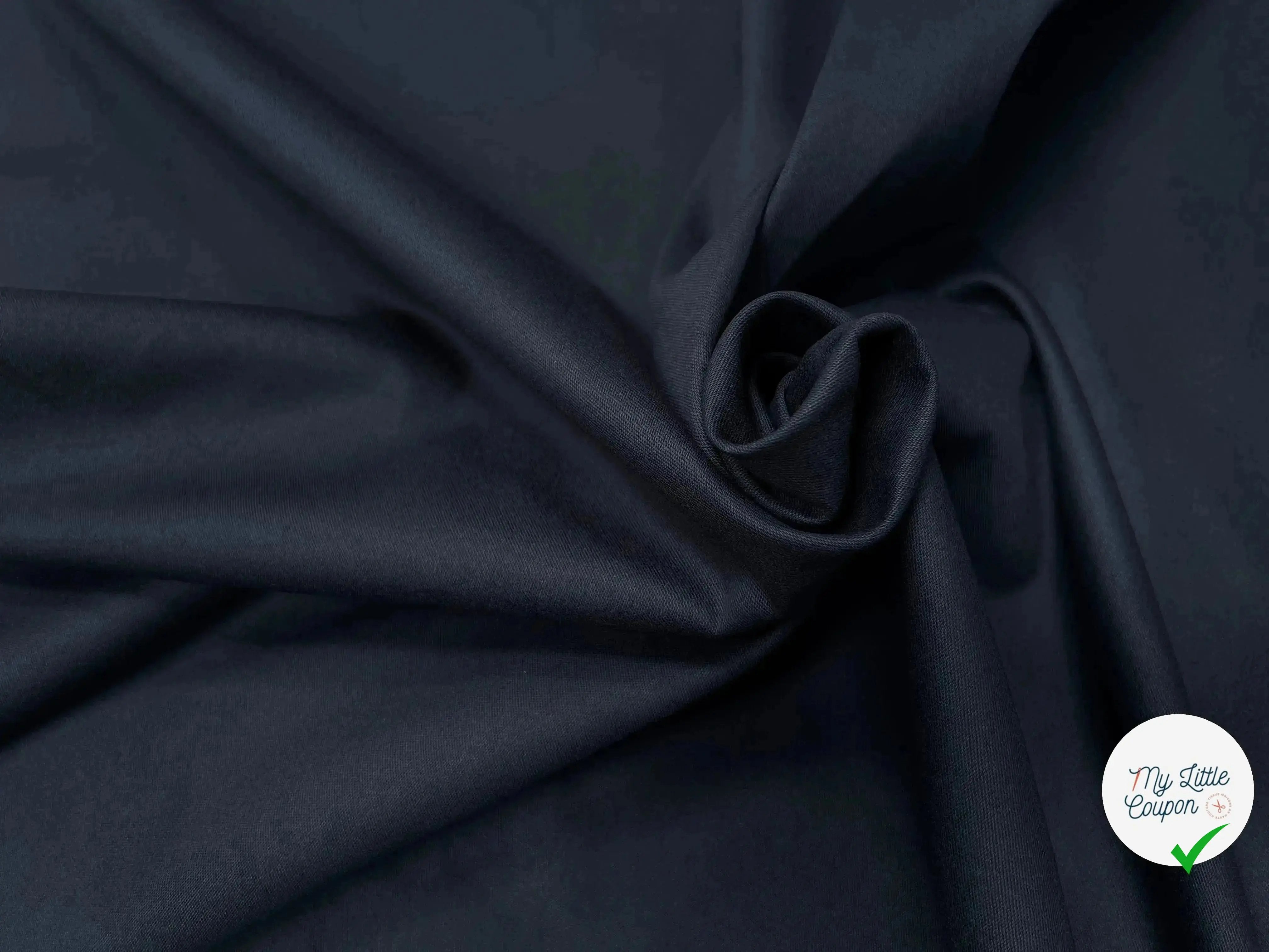 GABARDINE DE COTON SUPERBE TENUE MARINE FONCÉ (DRILL DE COTON LOURD) - My Little Coupon