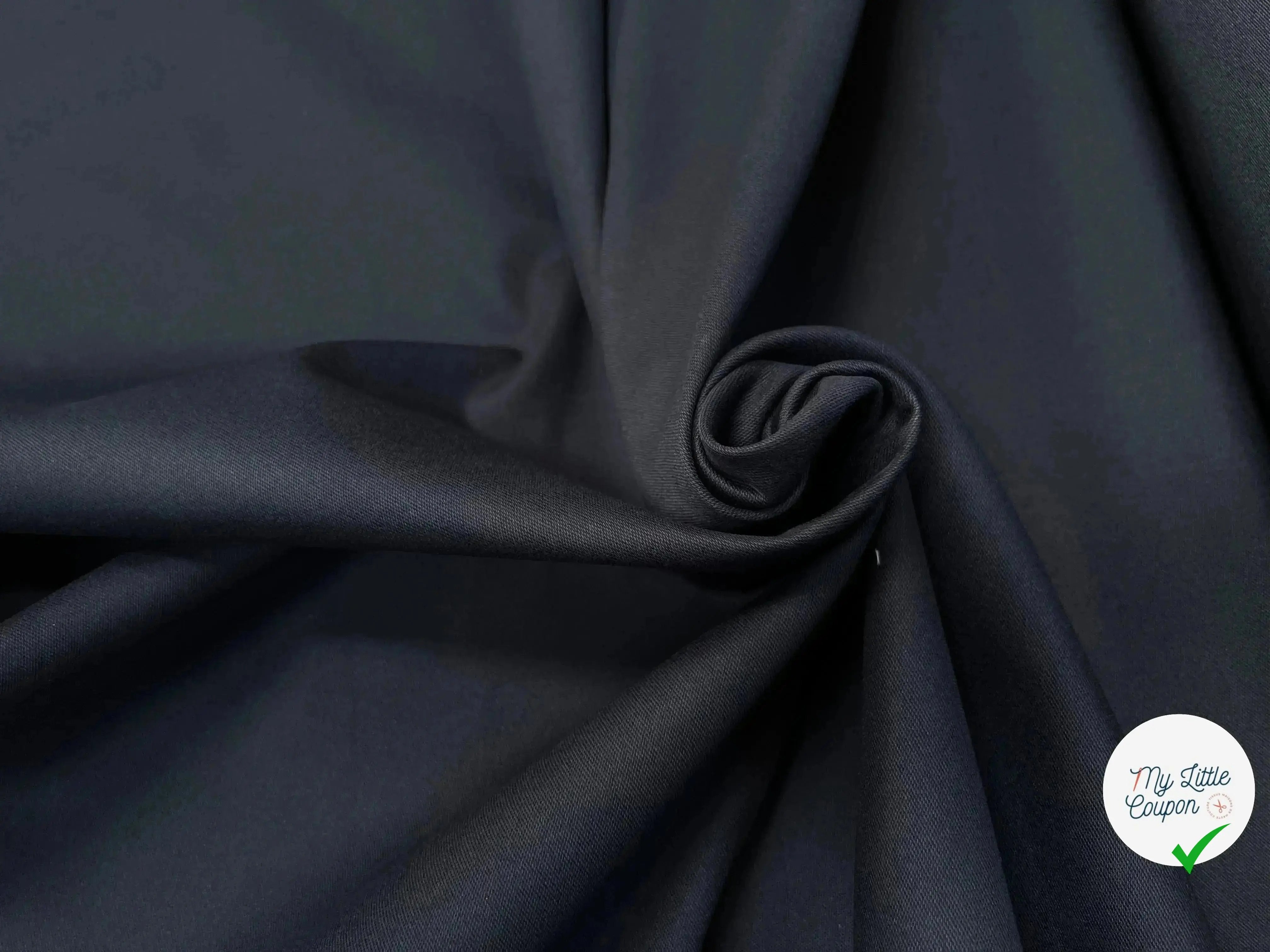 GABARDINE DE COTON SUPERBE TENUE MARINE FONCÉ (DRILL DE COTON LOURD) - My Little Coupon
