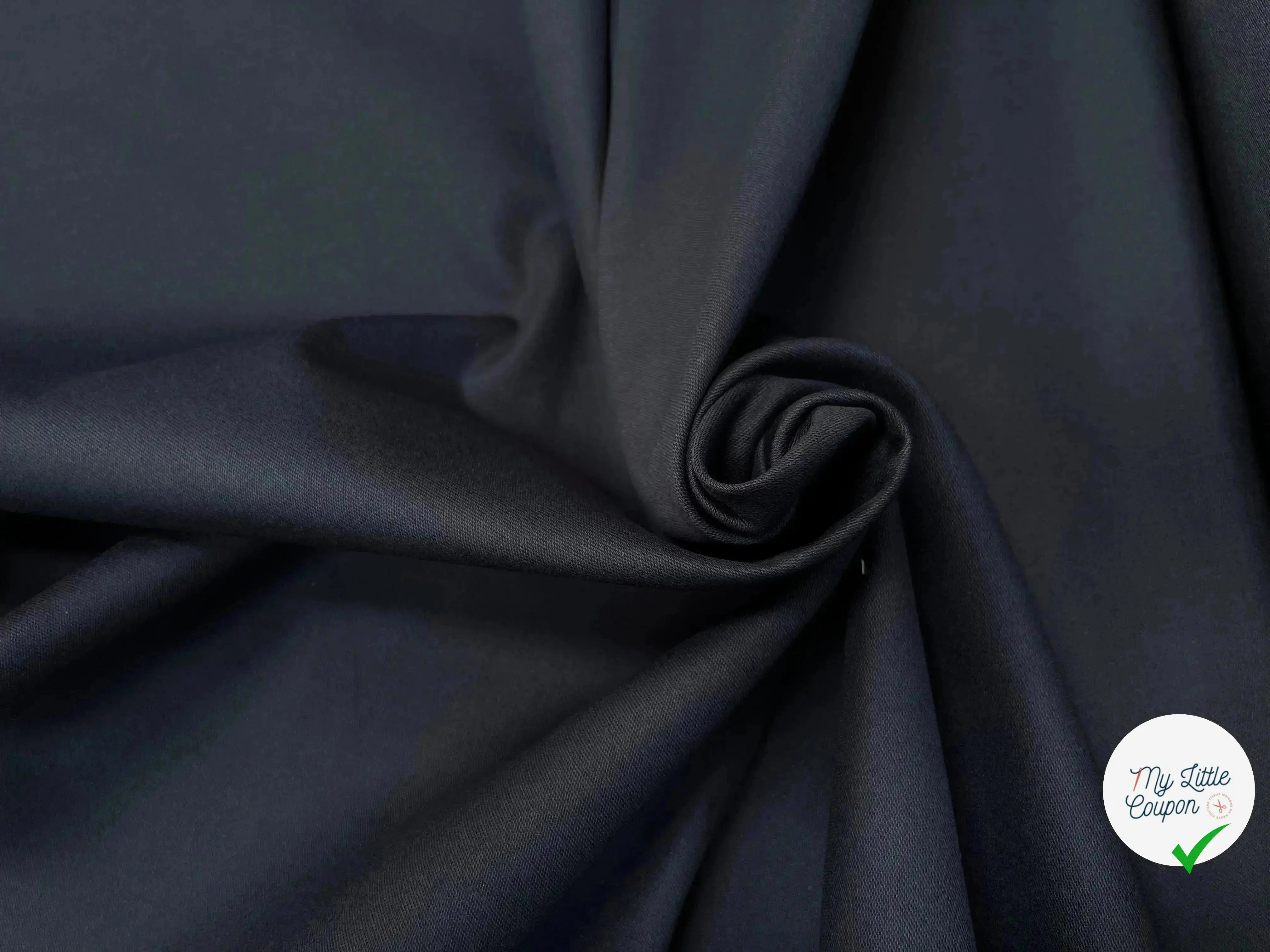 GABARDINE DE COTON SUPERBE TENUE MARINE FONCÉ (DRILL DE COTON LOURD) - My Little Coupon