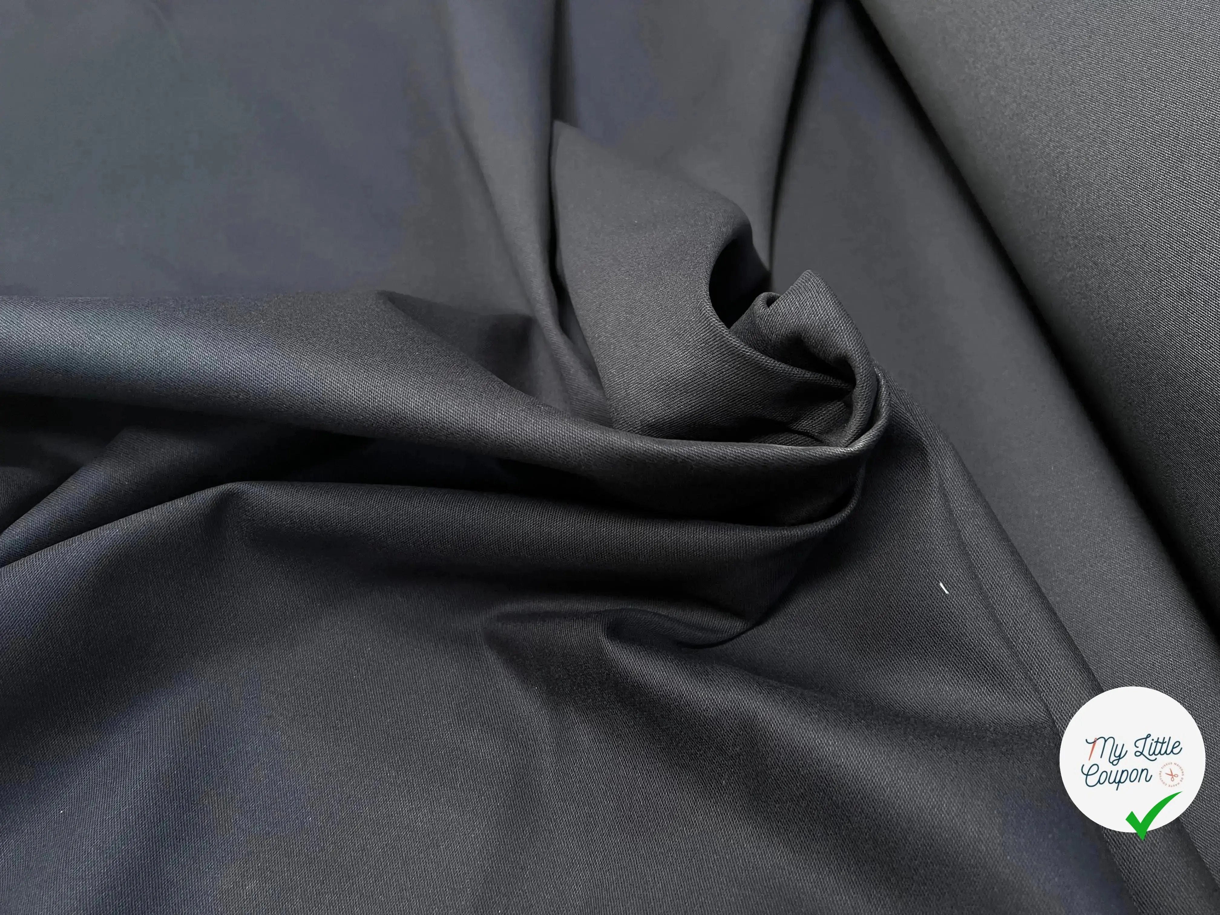 GABARDINE DE COTON SUPERBE TENUE MARINE FONCÉ (DRILL DE COTON LOURD) - My Little Coupon