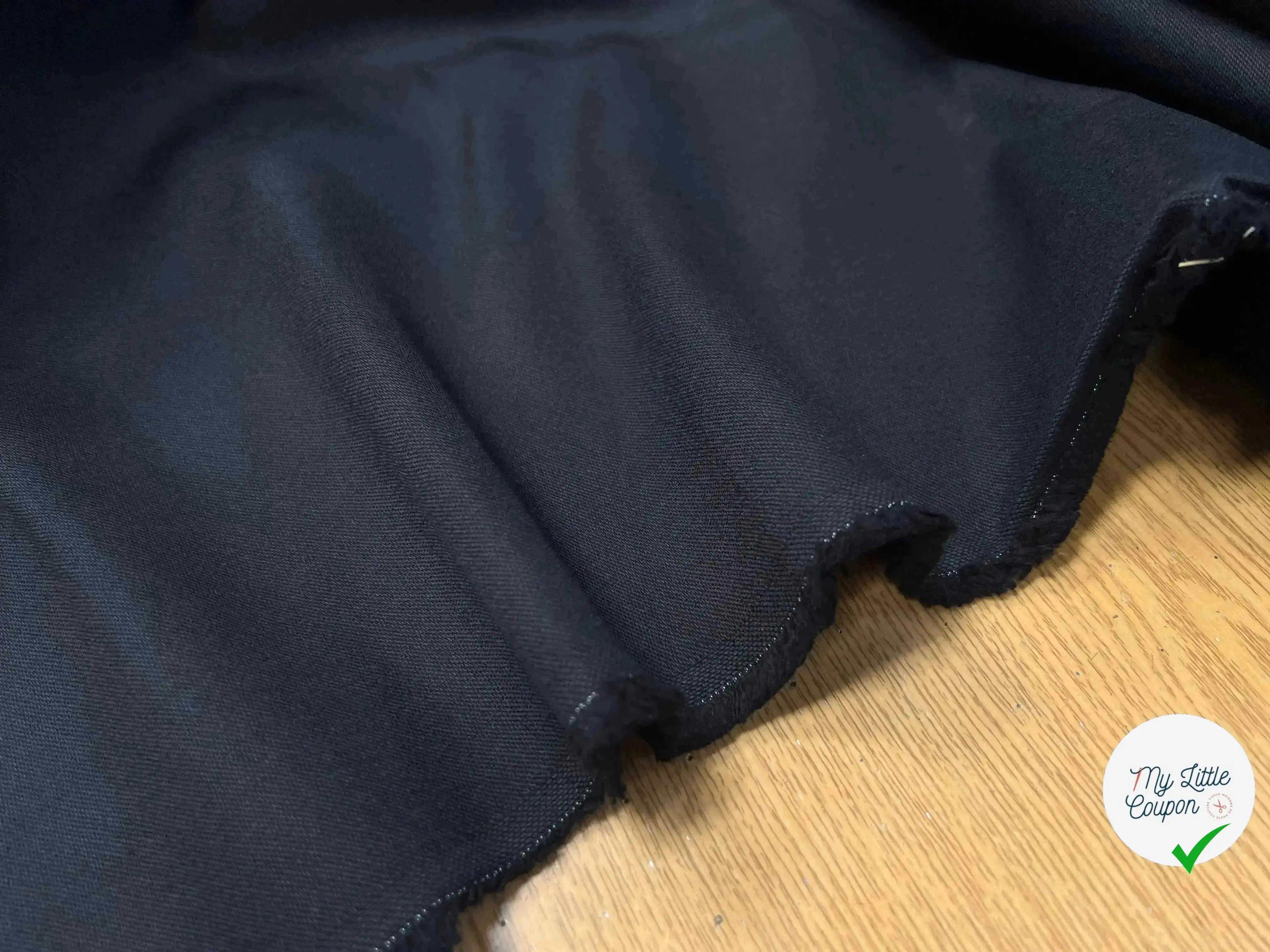 GABARDINE DE COTON SUPERBE TENUE MARINE FONCÉ (DRILL DE COTON LOURD) - My Little Coupon