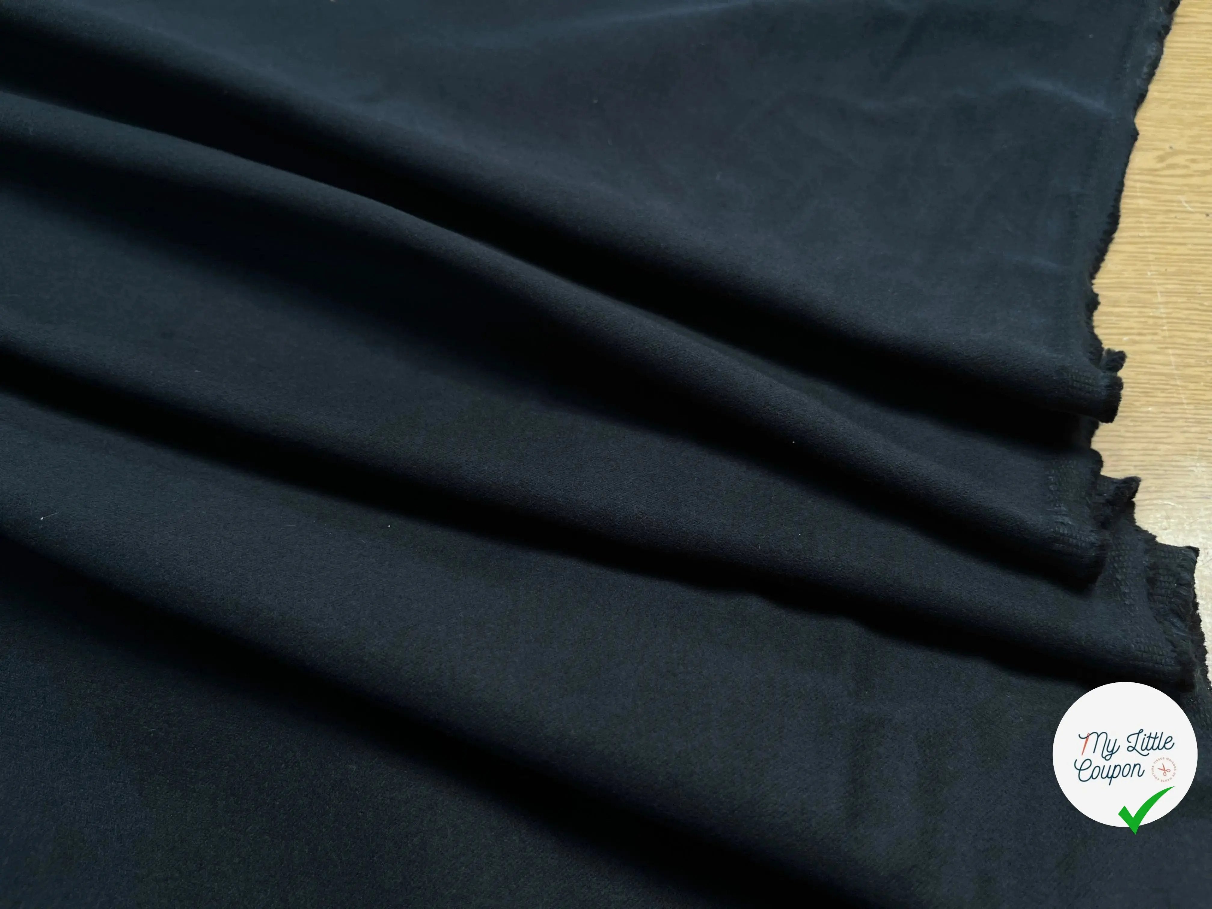GABARDINE DE COTON UNIE BLEU NAVY - My Little Coupon