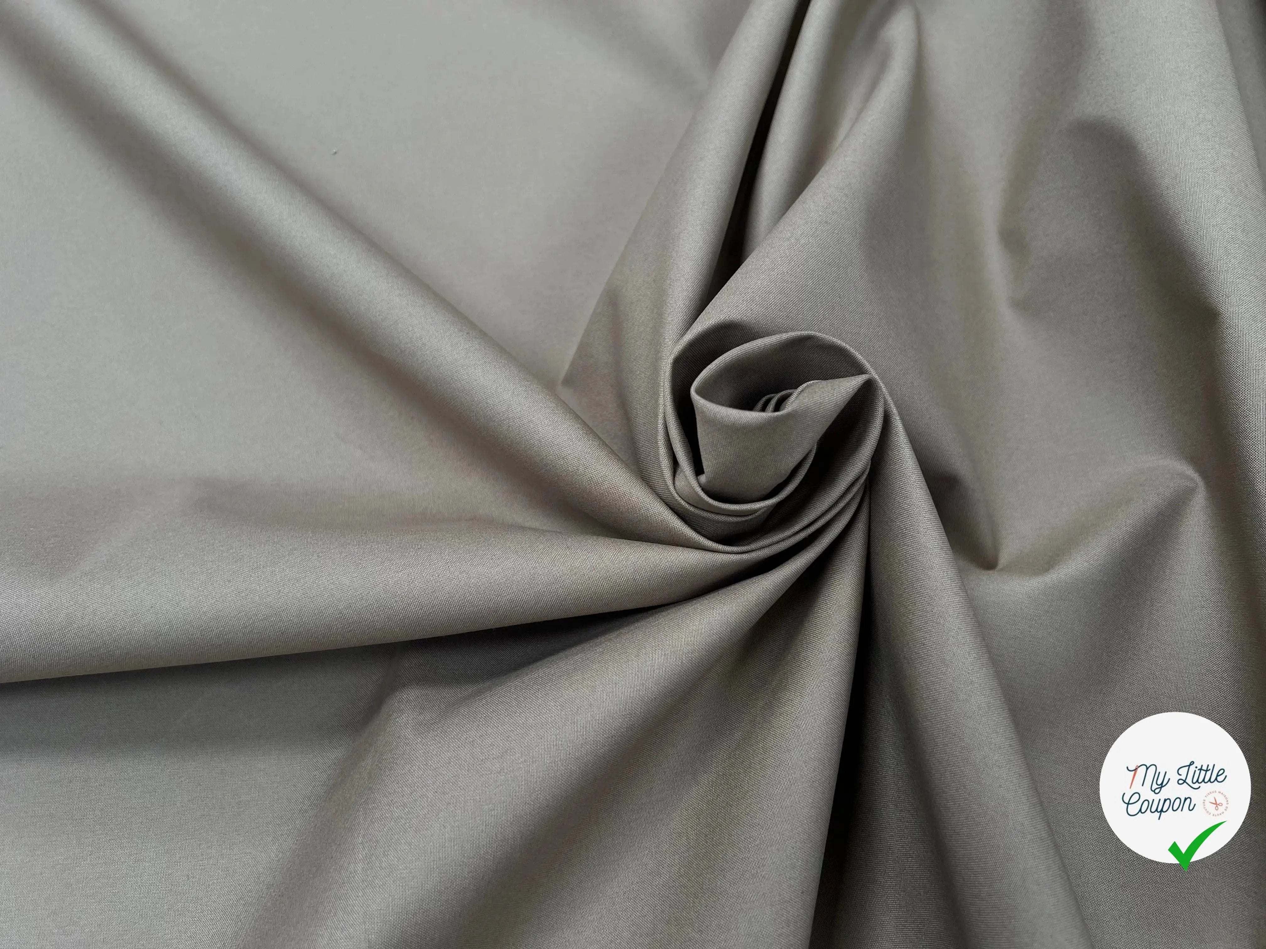 GABARDINE FINE CAMBRIC COTON TAUPE - My Little Coupon