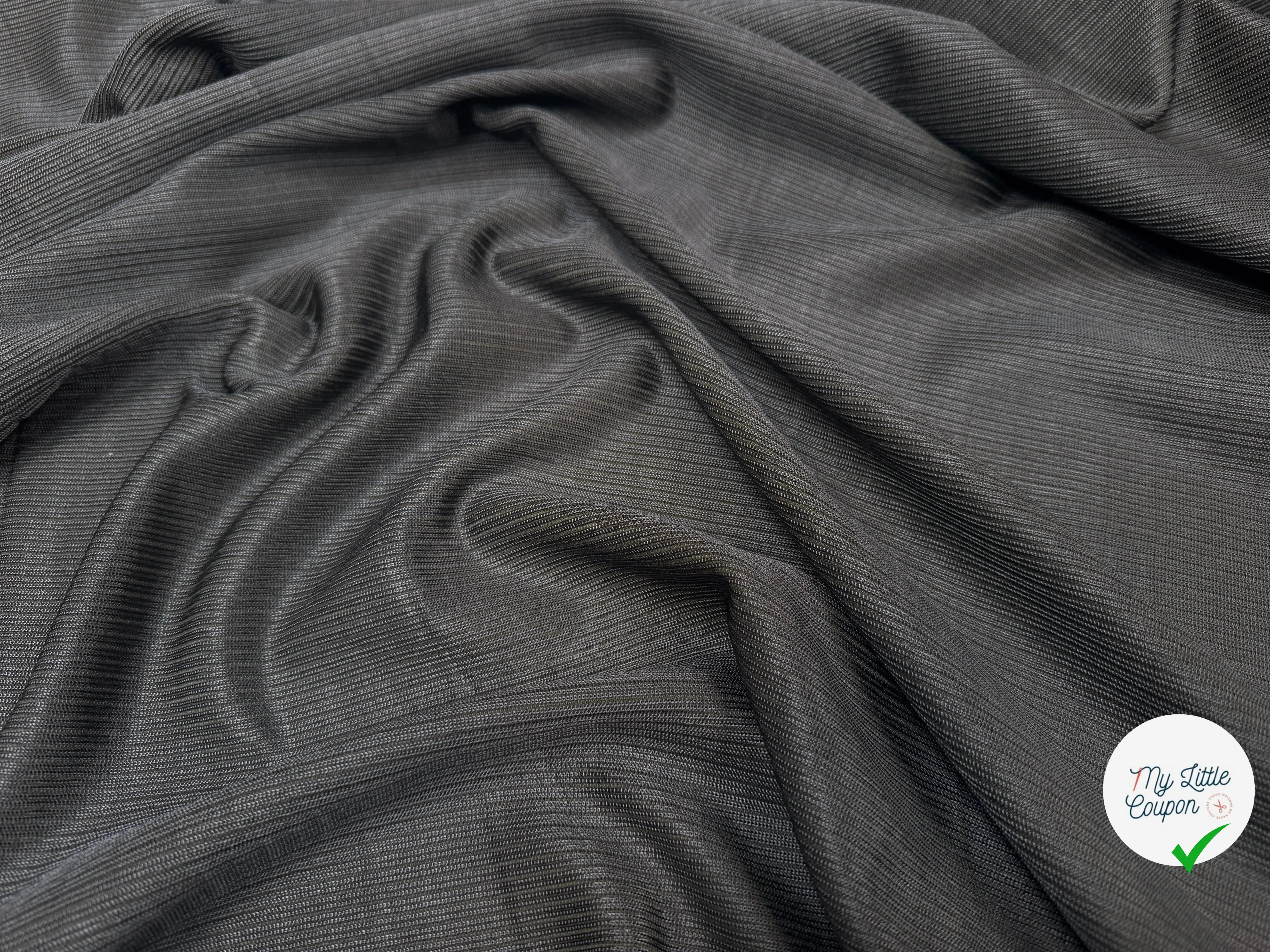 MAILLE COTON COTELEE GRIS VERDE - My Little Coupon