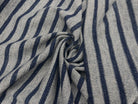 (chute) MAILLE DE COTON GRIS CHINÉ RAYURES MARINE CHINÉ - My Little Coupon