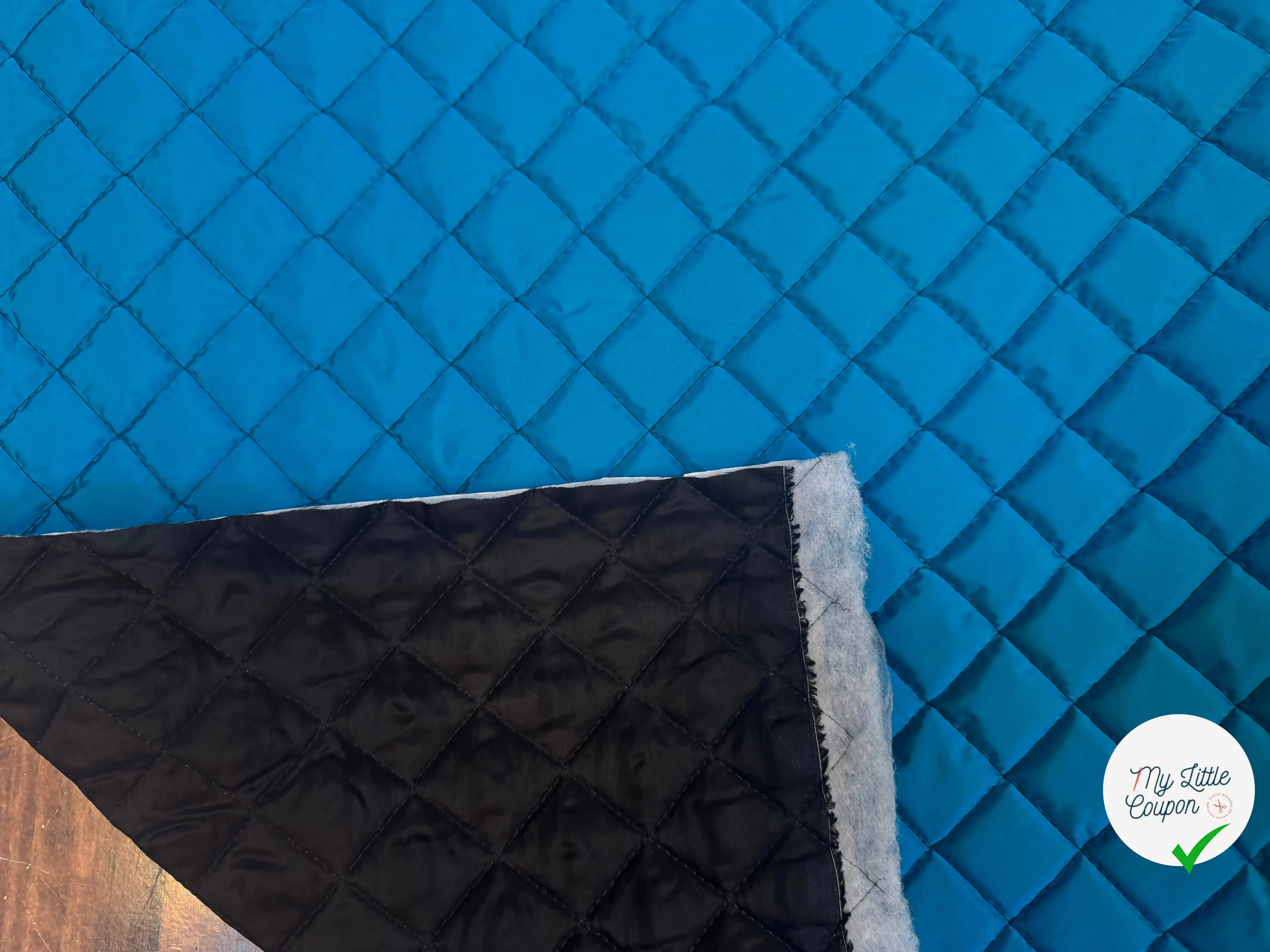 MATELASSÉ DOUBLE FACE NYLON BLEU DOUBLURE NOIRE - My Little Coupon