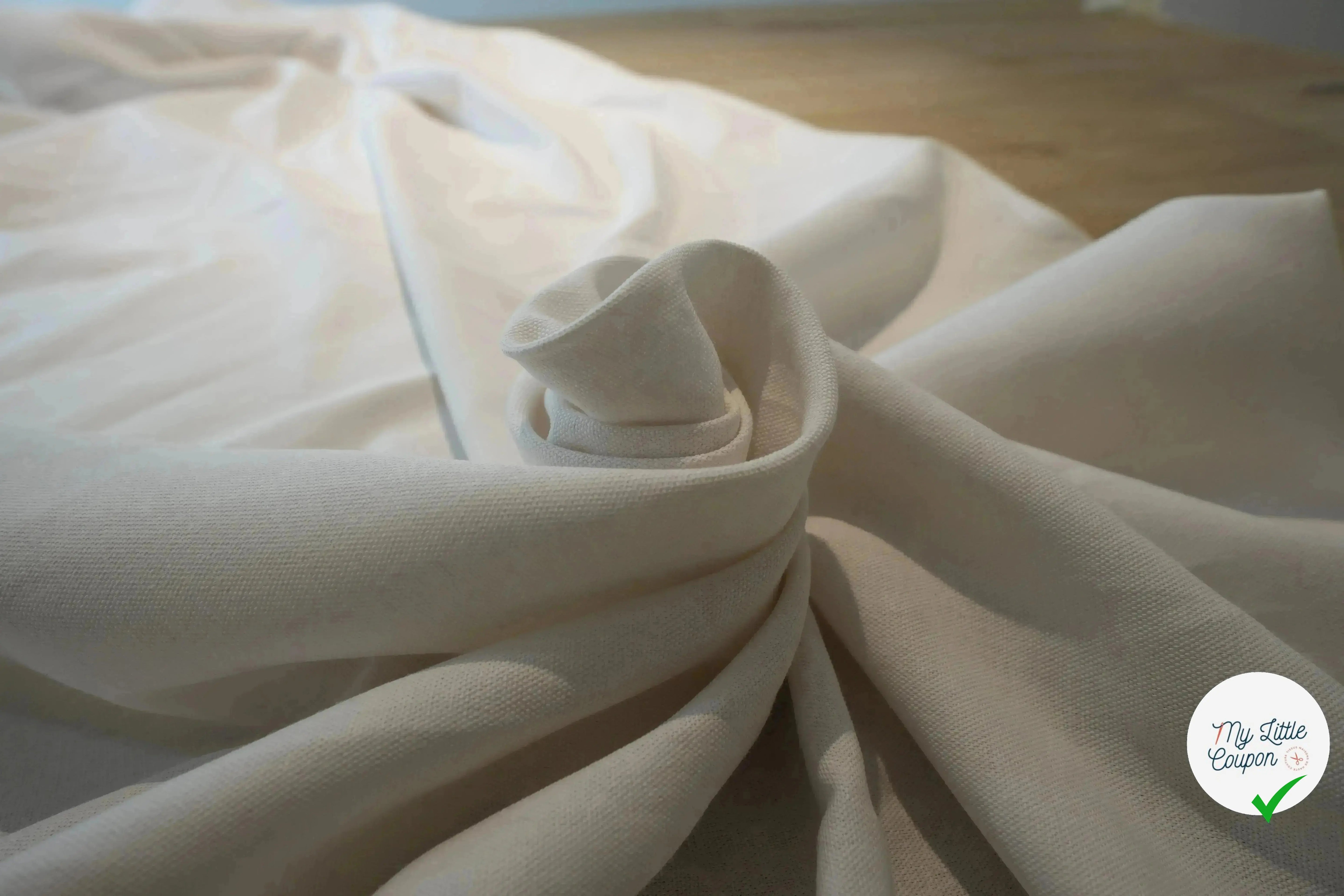 NATTÉ COTON LIN BLANC LAIZE 2M80 - My Little Coupon