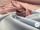POPELINE DE COTON BICOLORE PETITES RAYURES BLEUES ET ROUGE - My Little Coupon