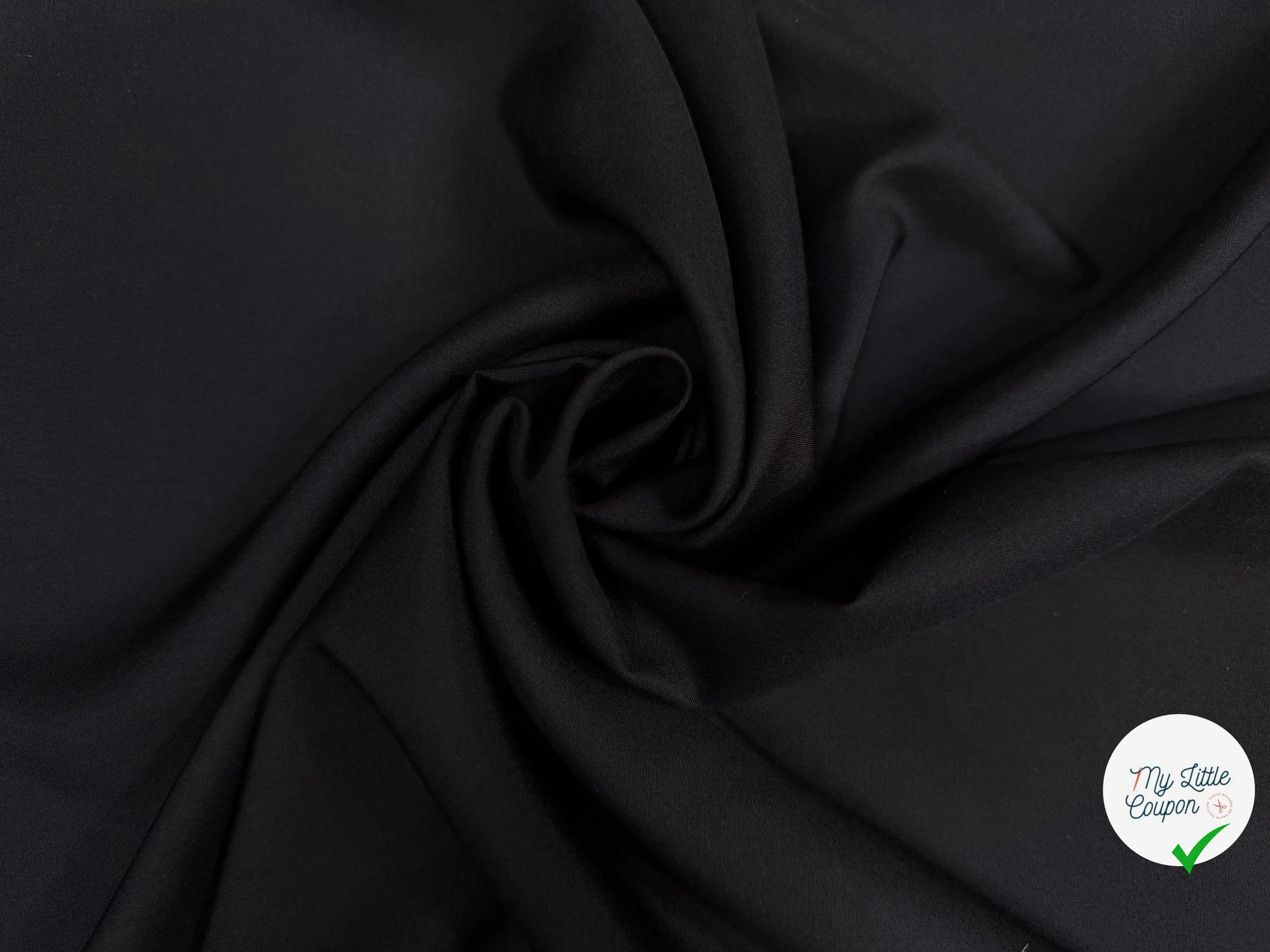 POPELINE DE SOIE, Black - My Little Coupon