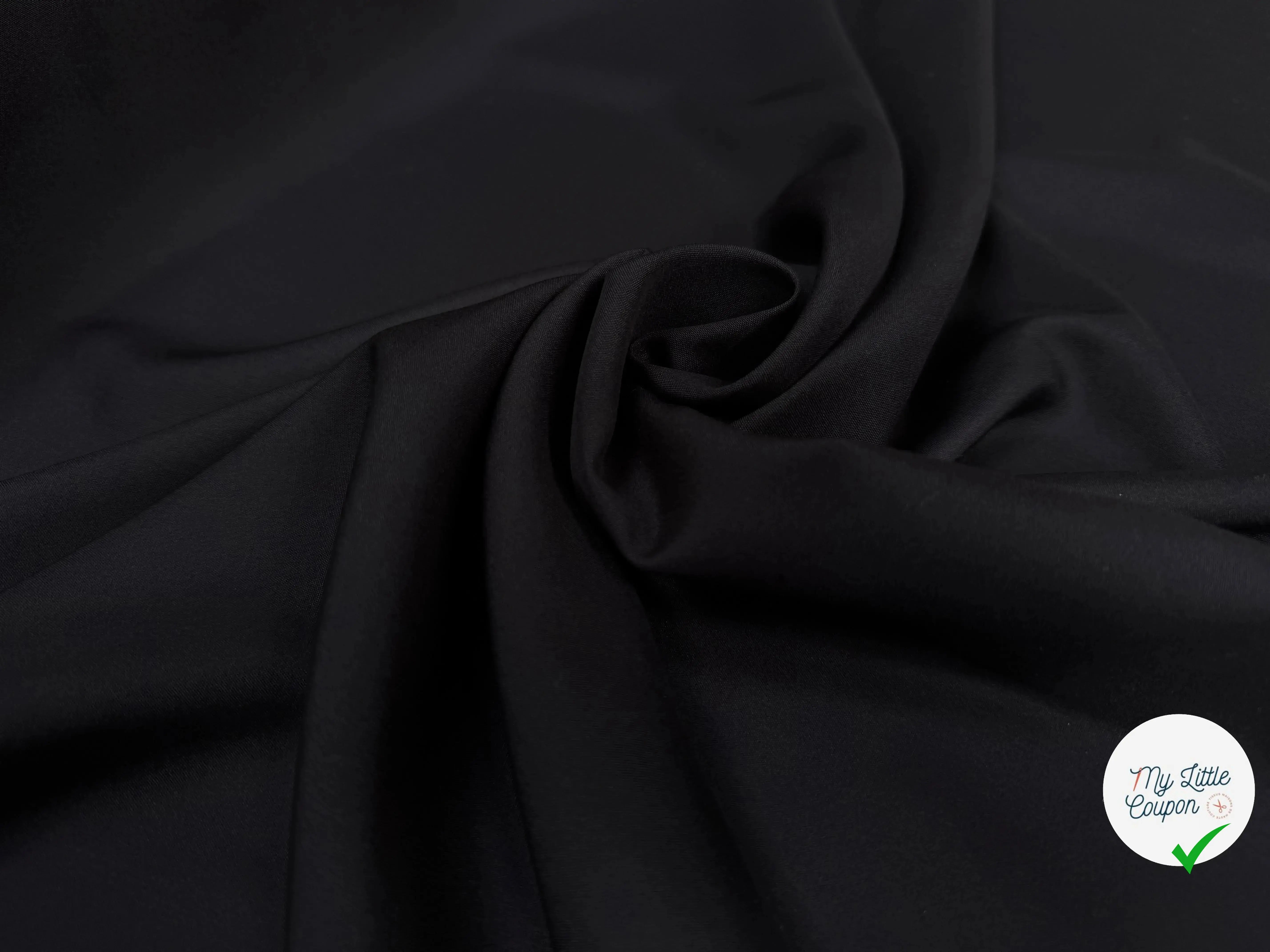 POPELINE DE SOIE, Black - My Little Coupon