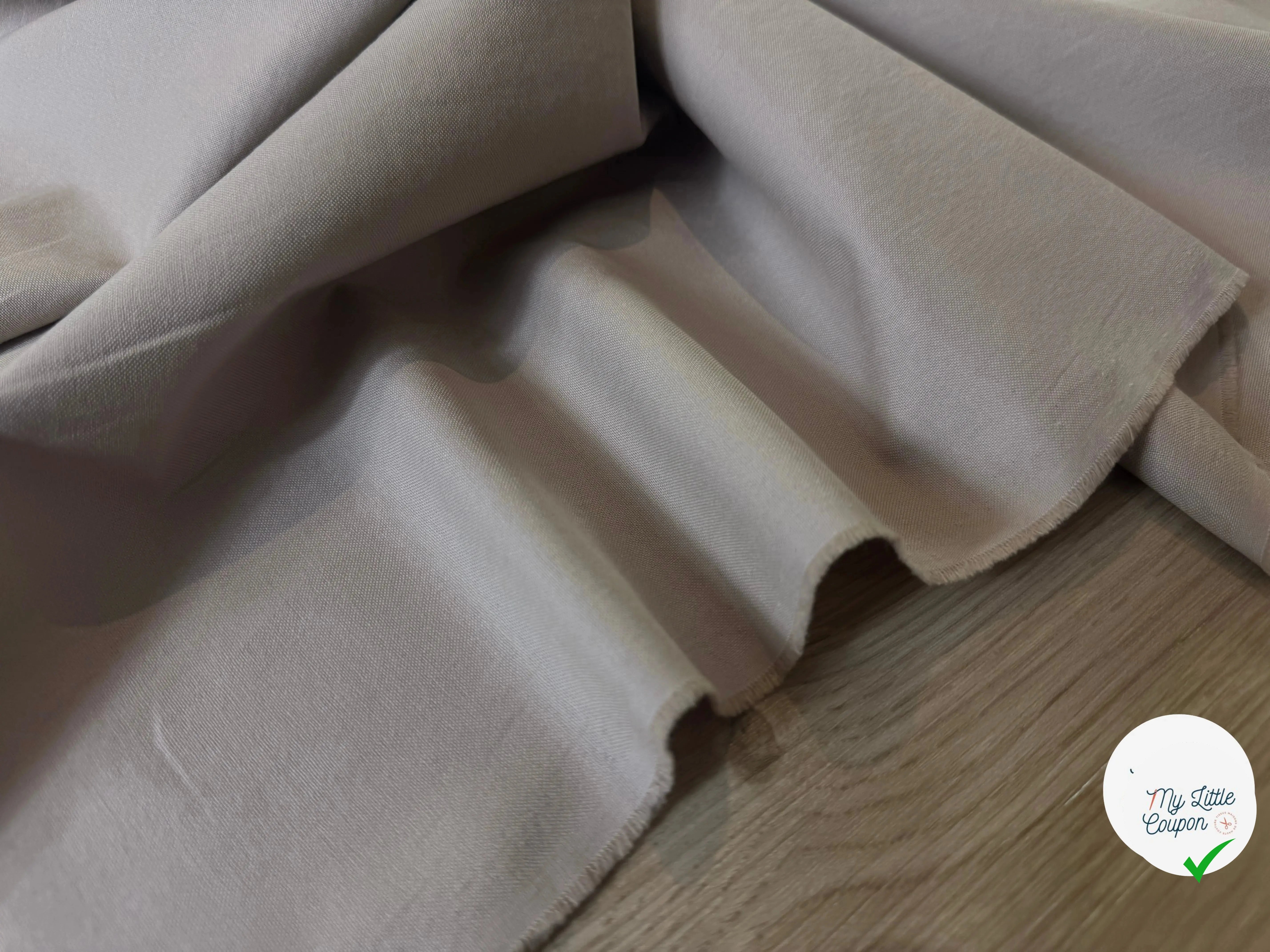 RECYCLED COTTON HEAVY POPLIN, Dusty Beige - My Little Coupon