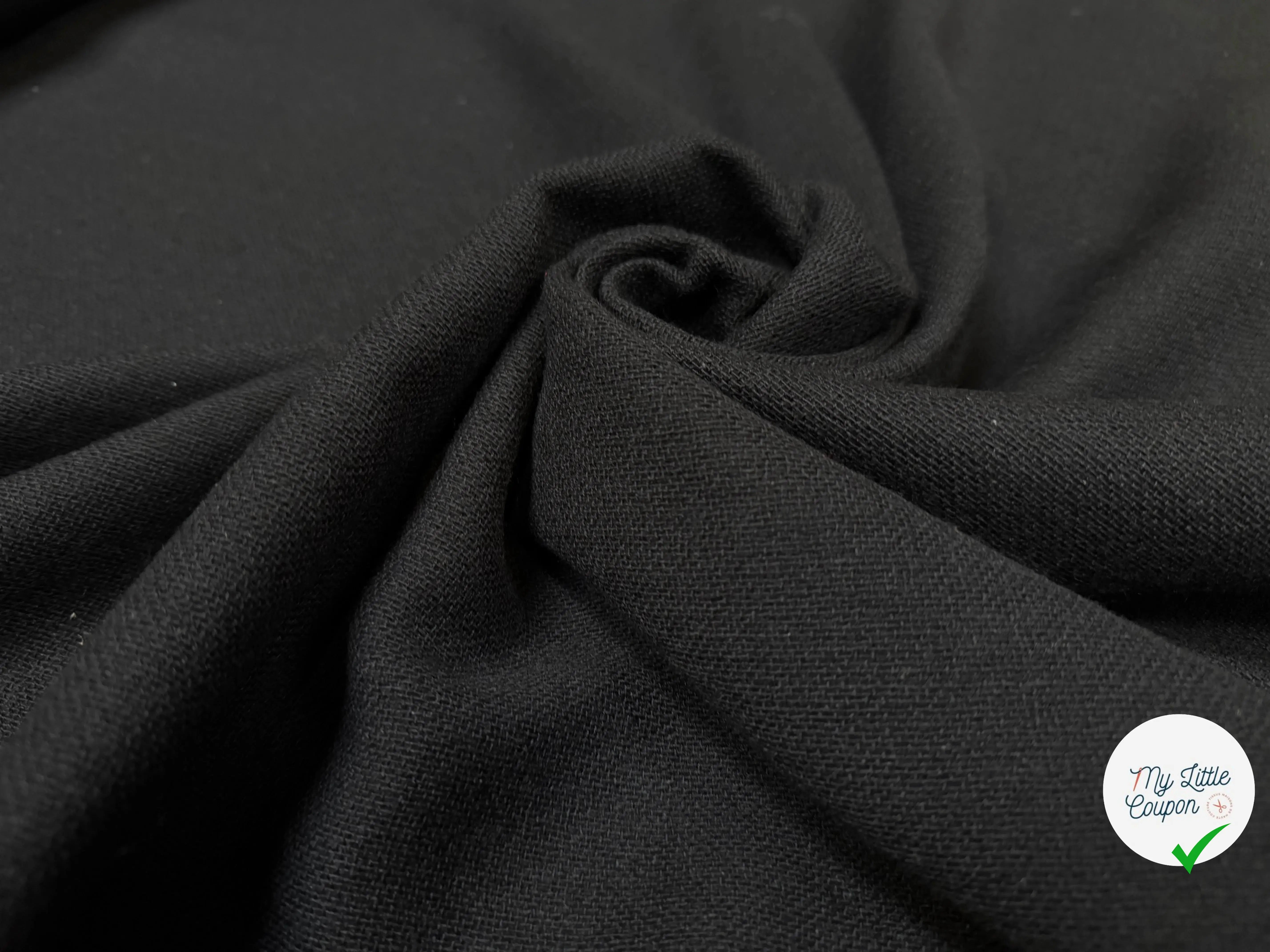 RUSTIC WOOL GAUZE, Black - My Little Coupon