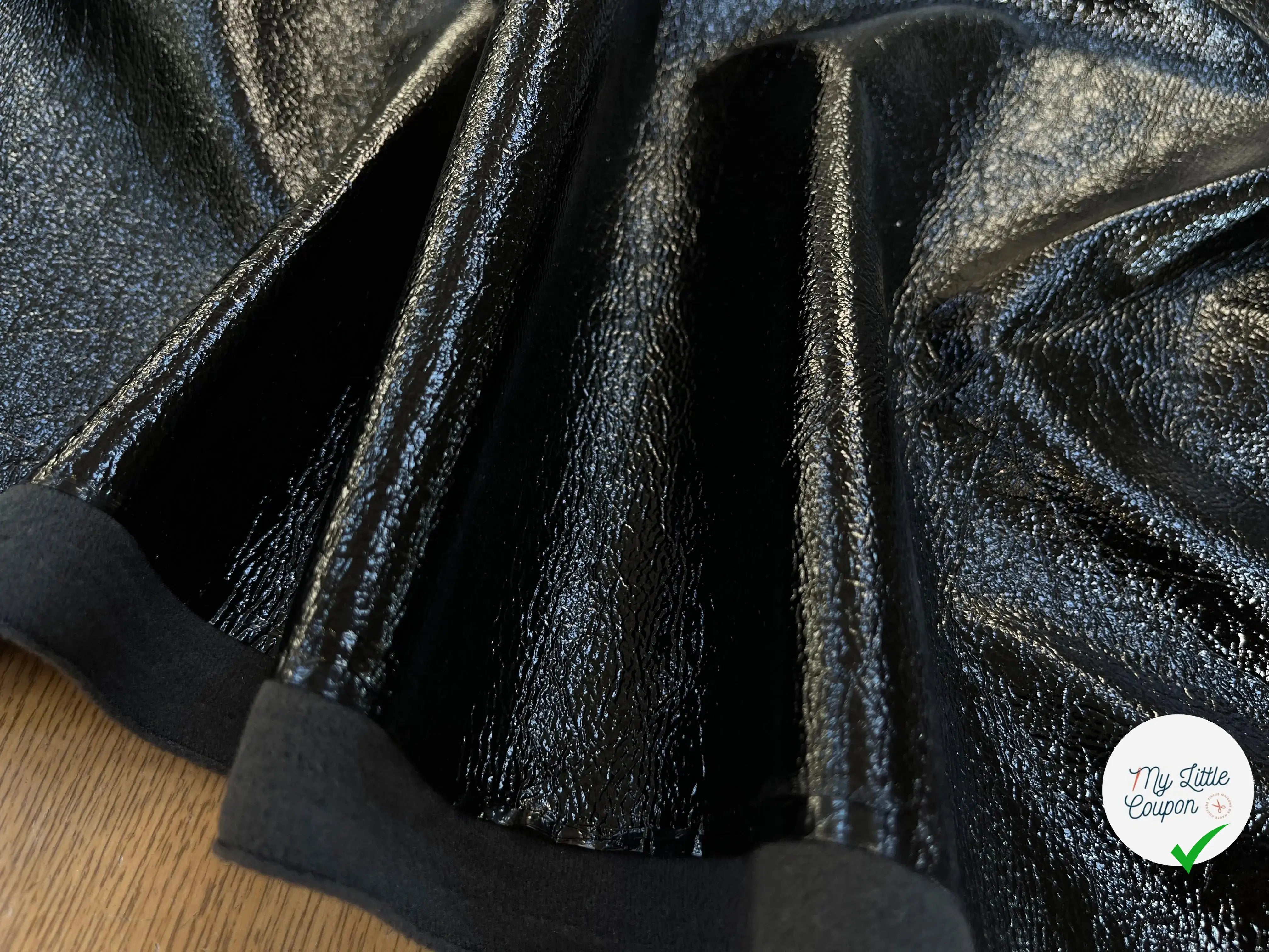 SATIN CUIR VINYLE NOIR ENVERS GRIS - My Little Coupon