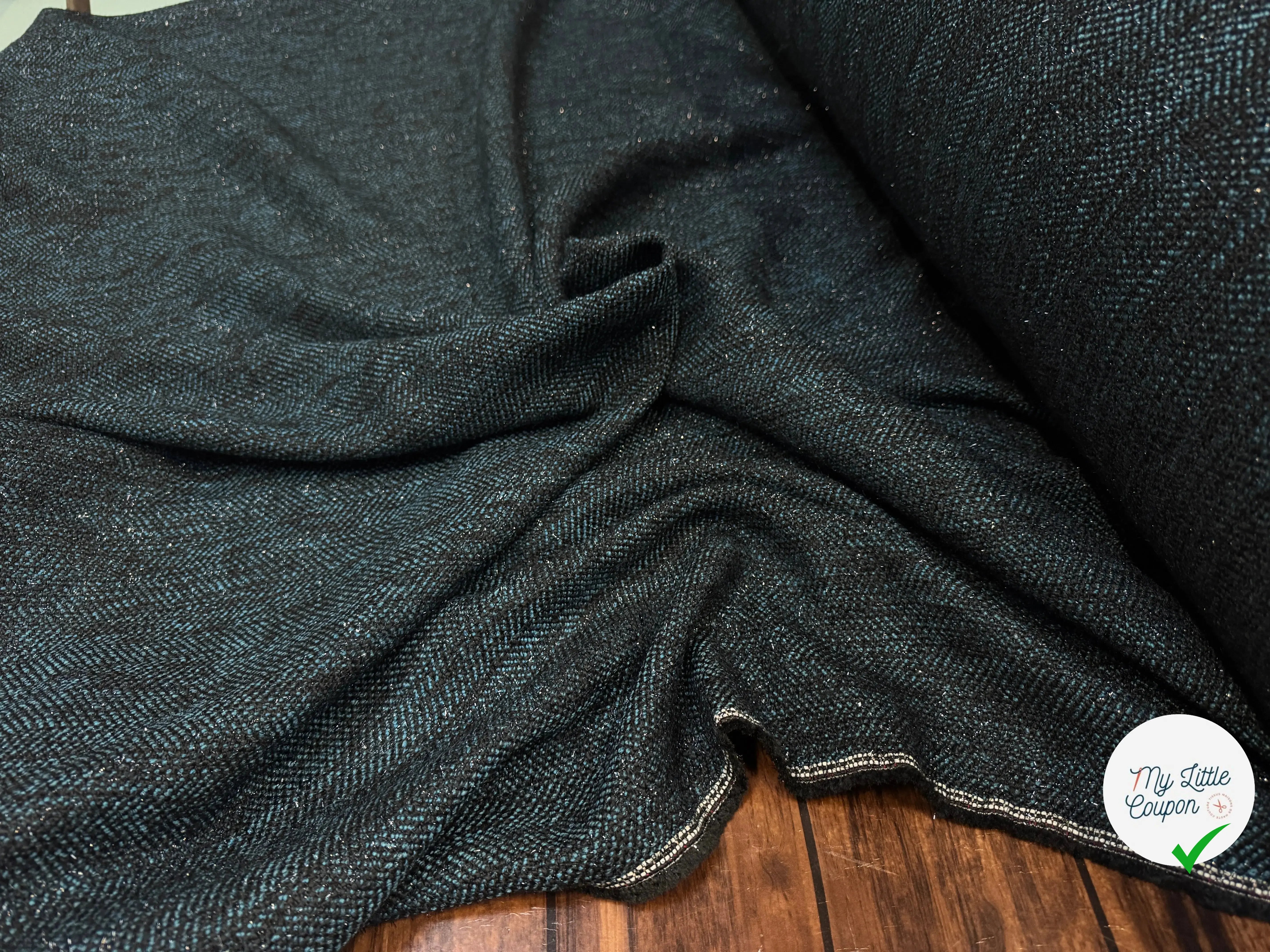 TWEED NOIR TENDANCE BLEU CARNARD - My Little Coupon