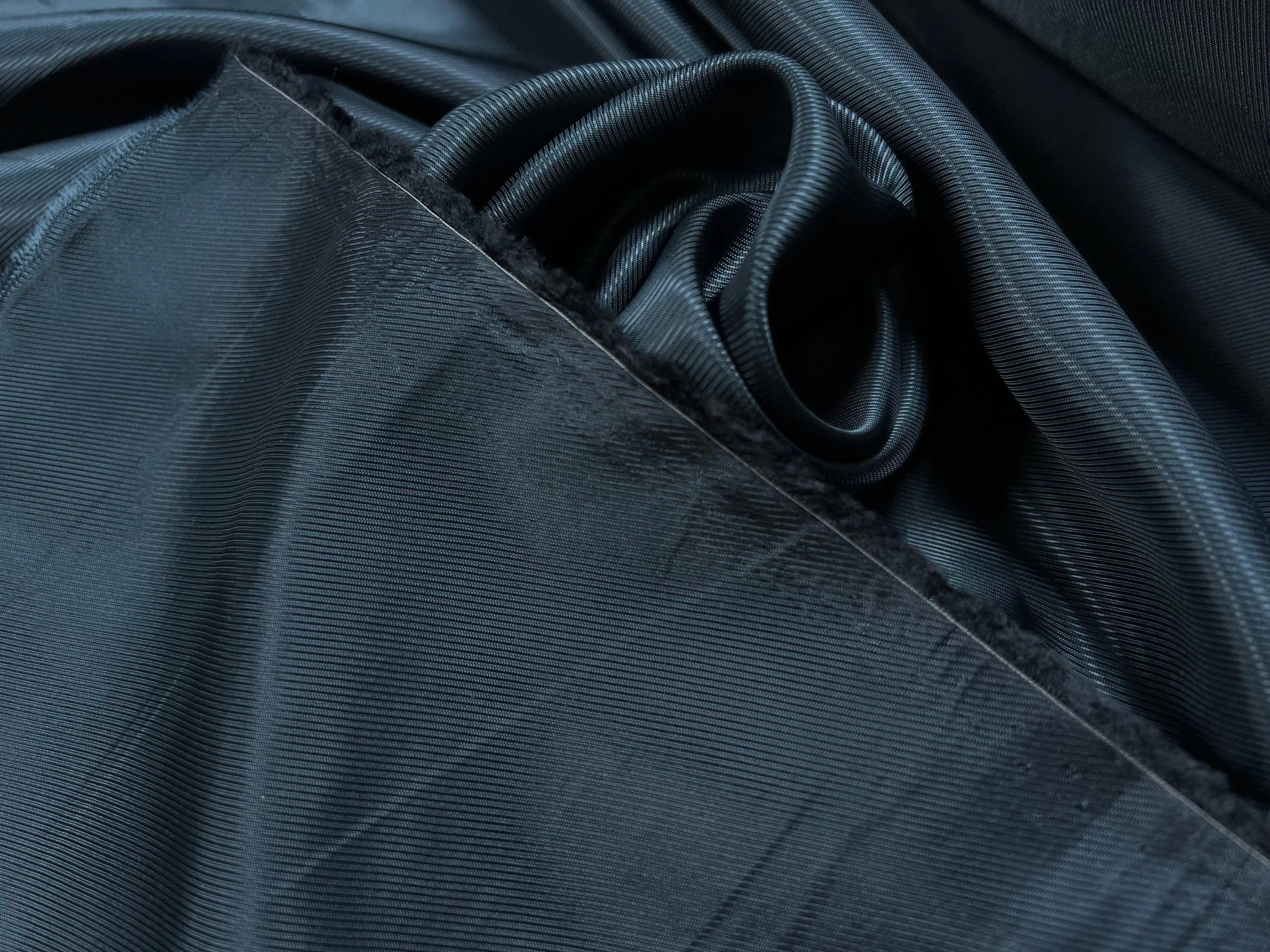 SATIN VISCOSE BLEU SARCELLES - coupon de tissu de 3 mètres - My Little Coupon - tissu - coudre